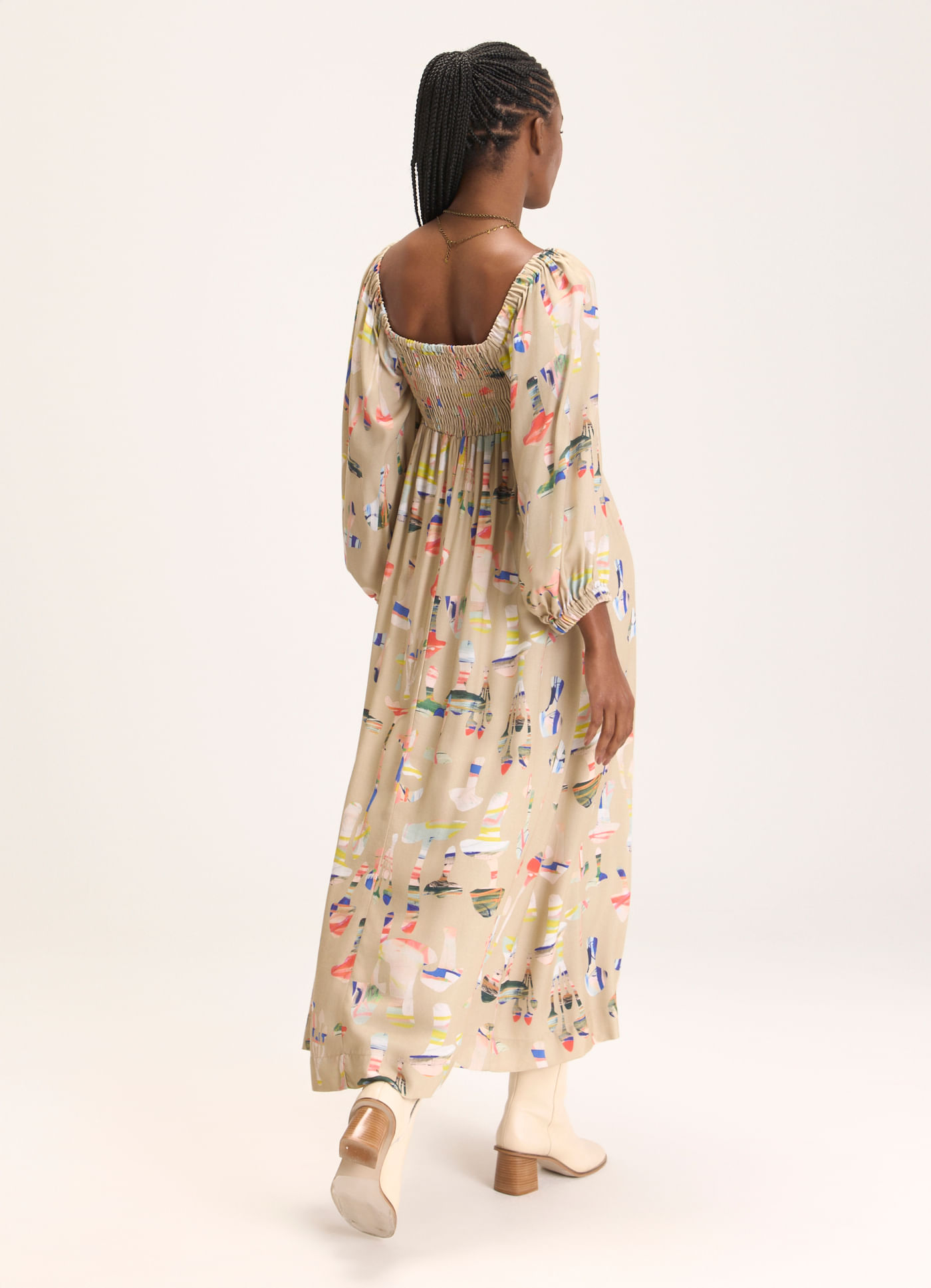 Vestido estampado maitake