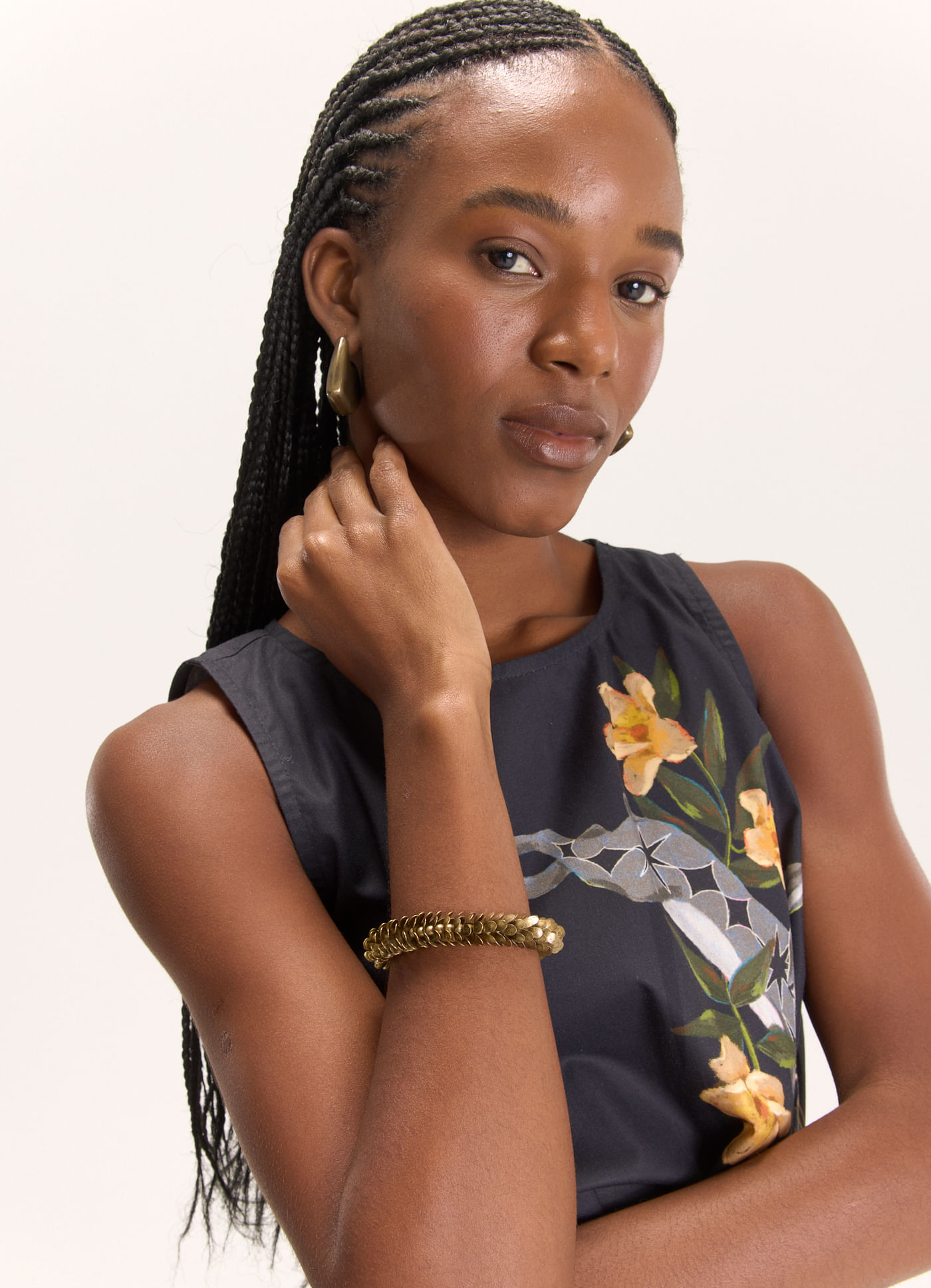 Pulseira metal escamas