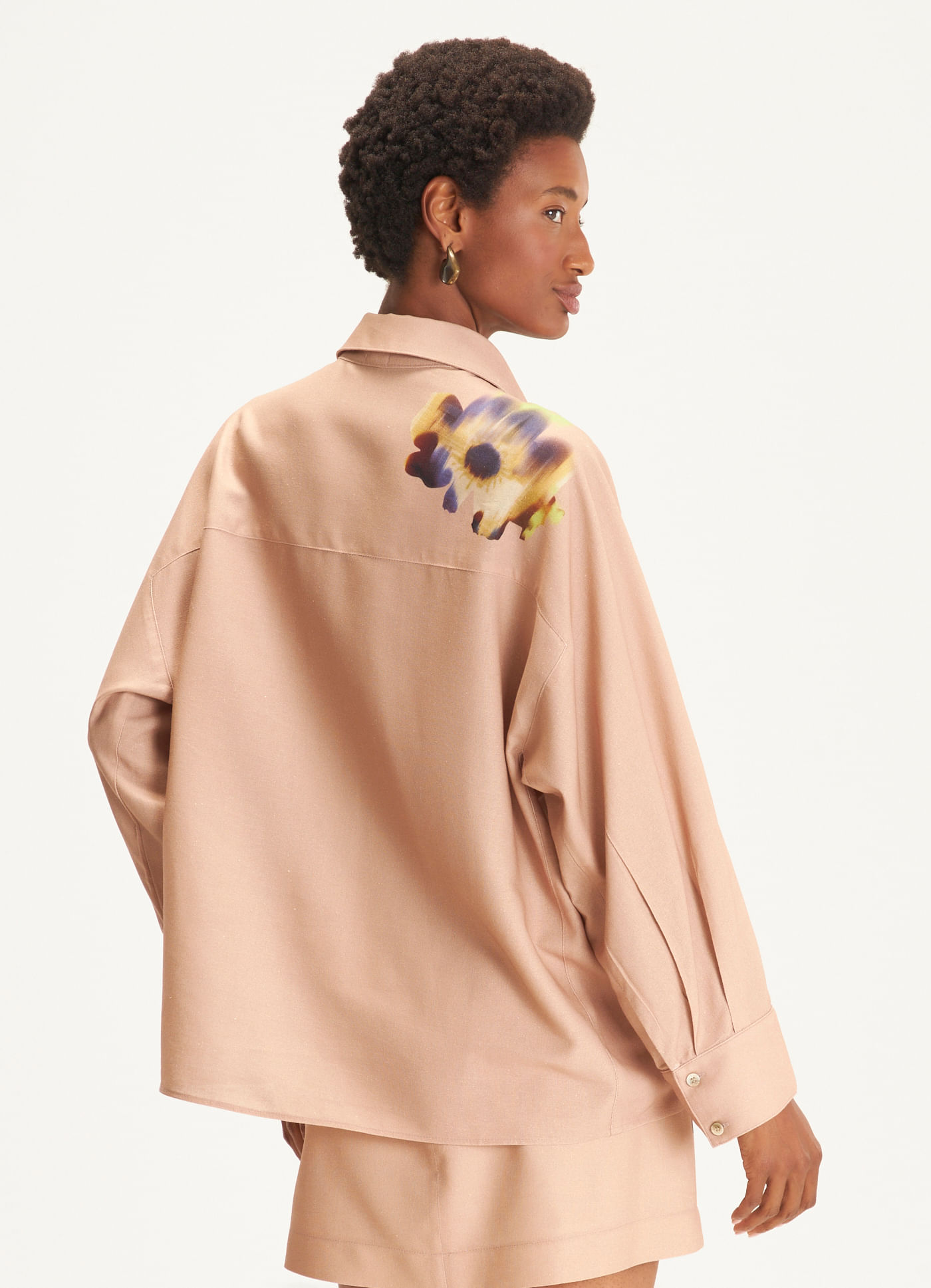 Camisa estampada jardim delírio