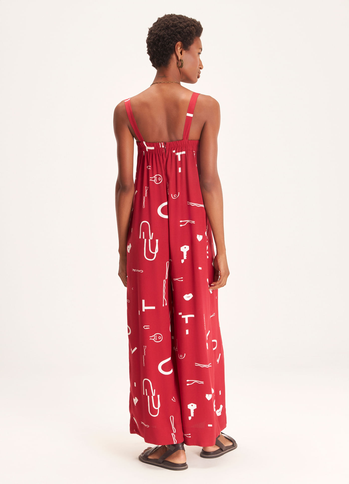 Macacão estampado cortes