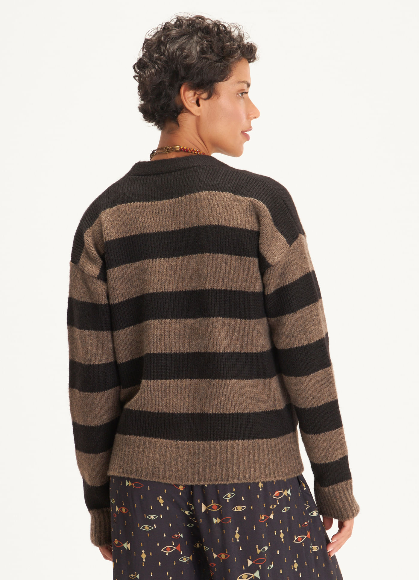 Cardigan tricô listras