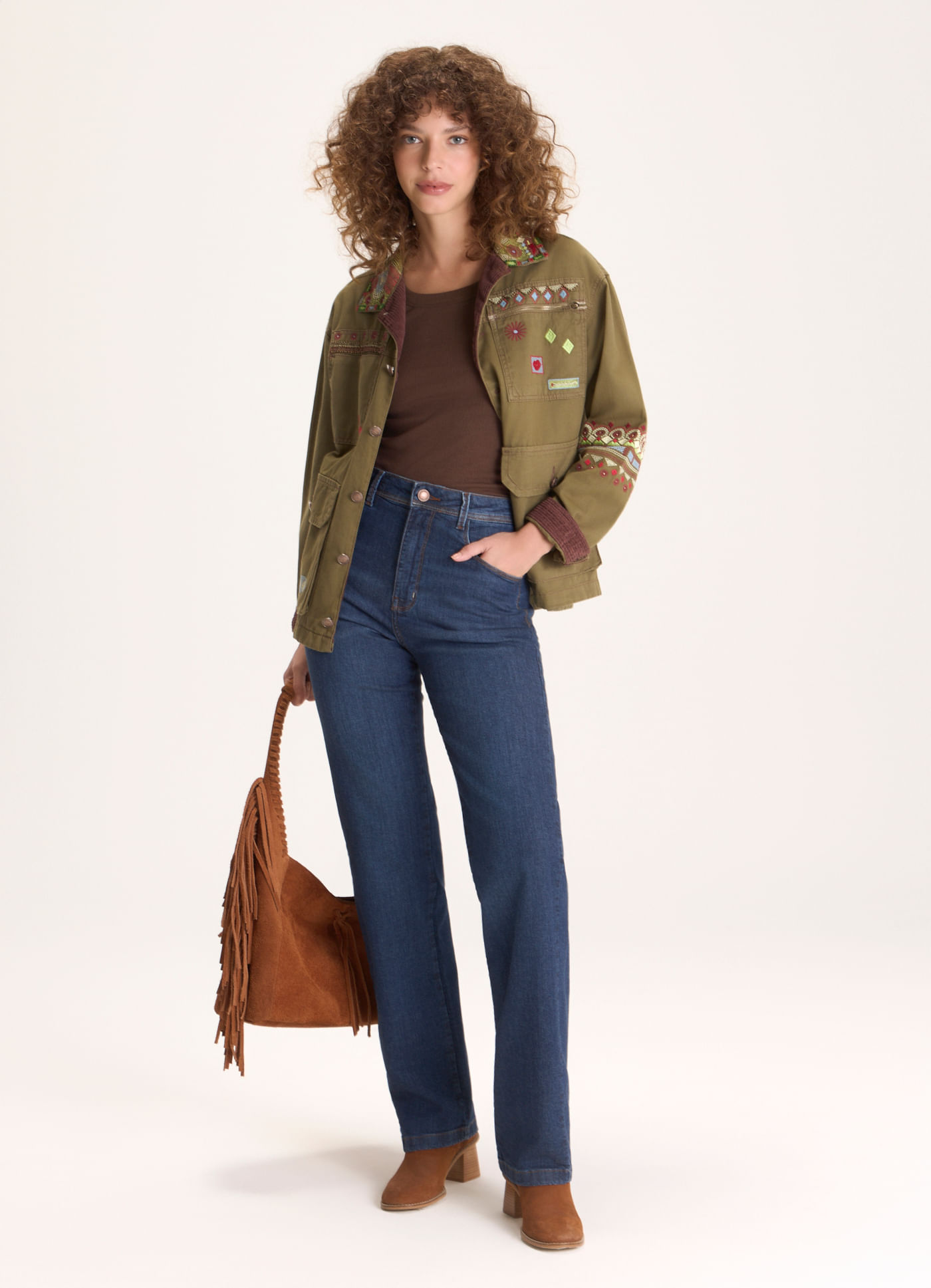 Calça reta comfy jeans