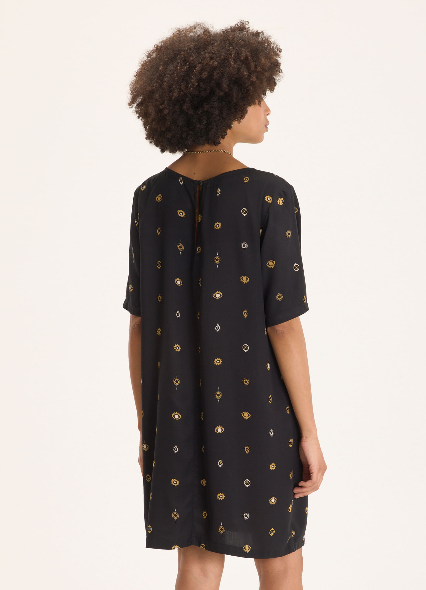 Vestido t-shirt dress estampado visão