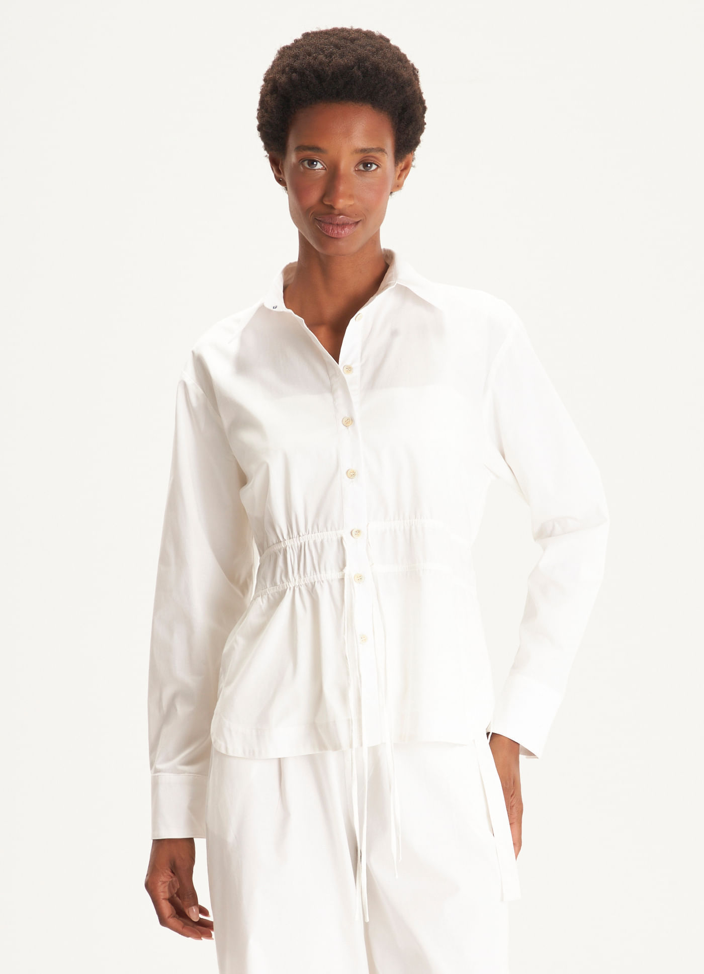 Camisa algodão leve off white