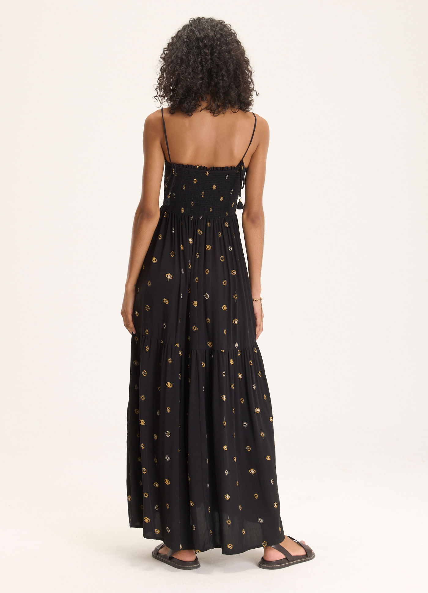 Vestido alça estampado visão