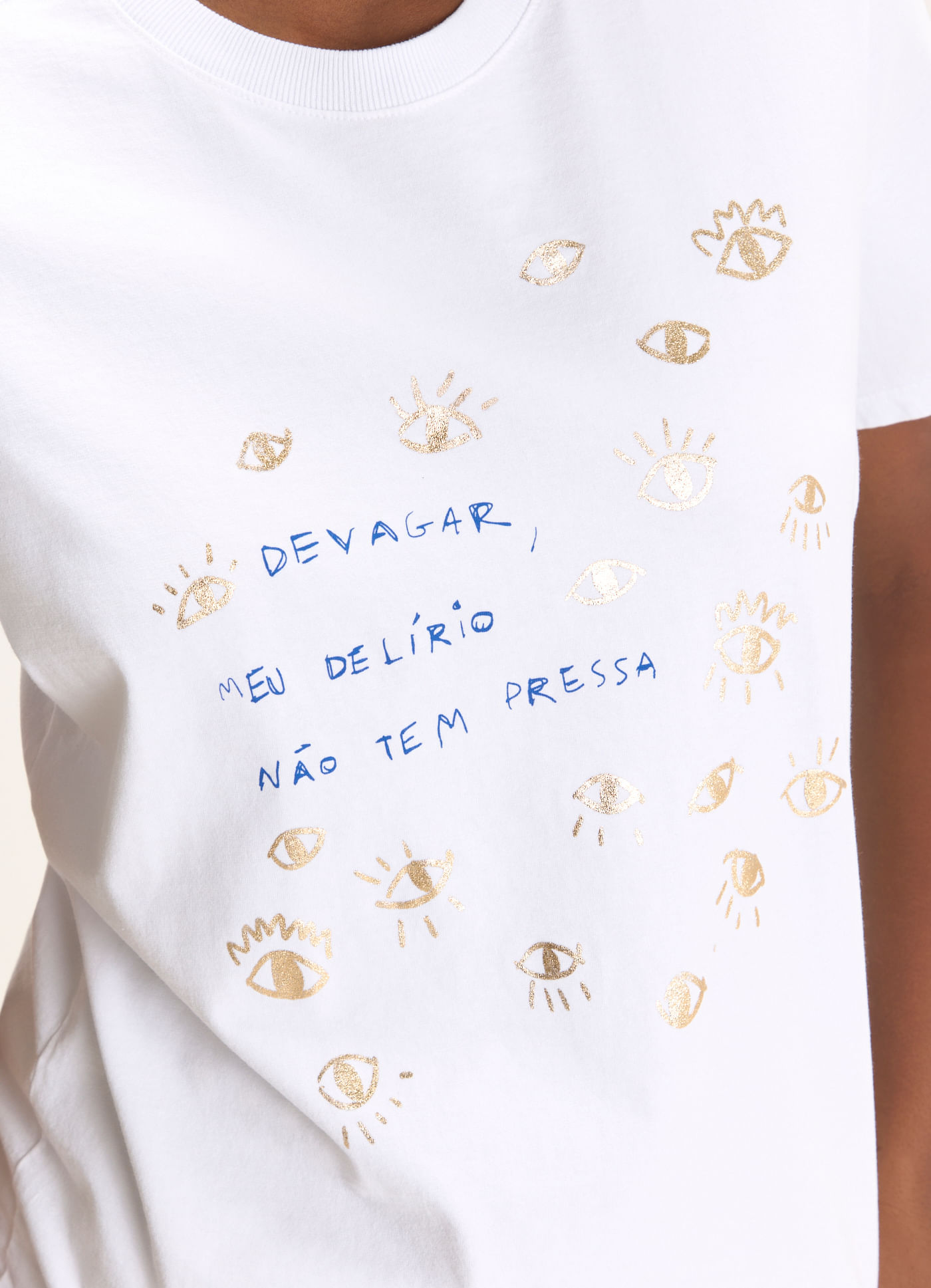 T-shirt classic devagar branco