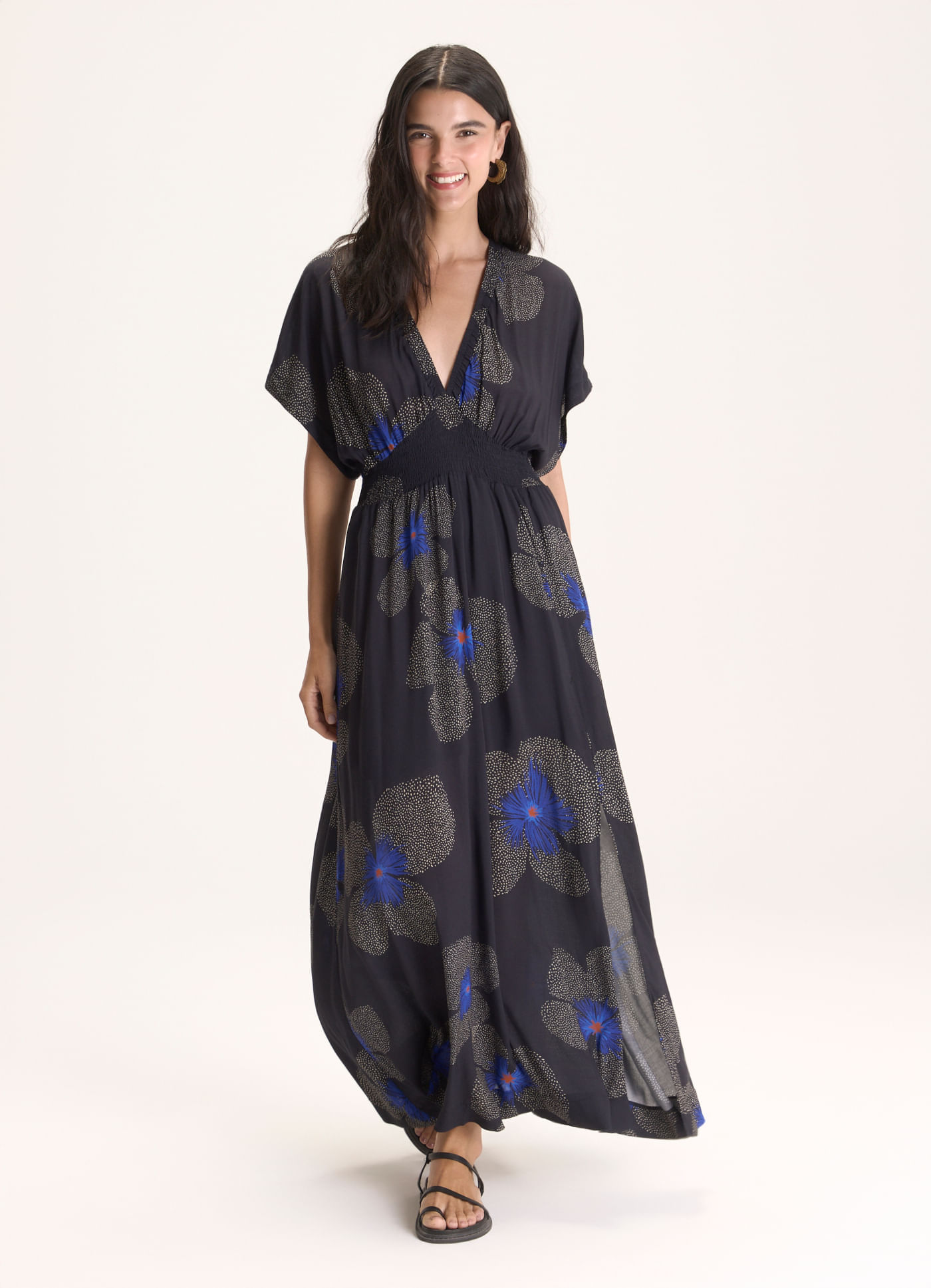 Vestido manga estampado floral yaya