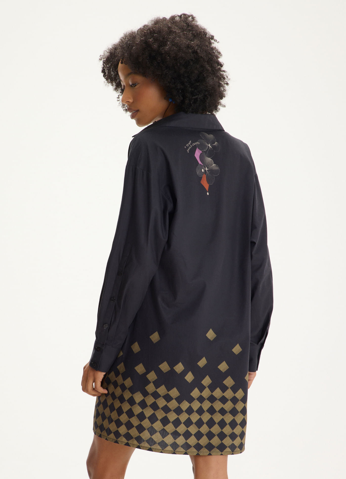 Vestido curto estampado ludus