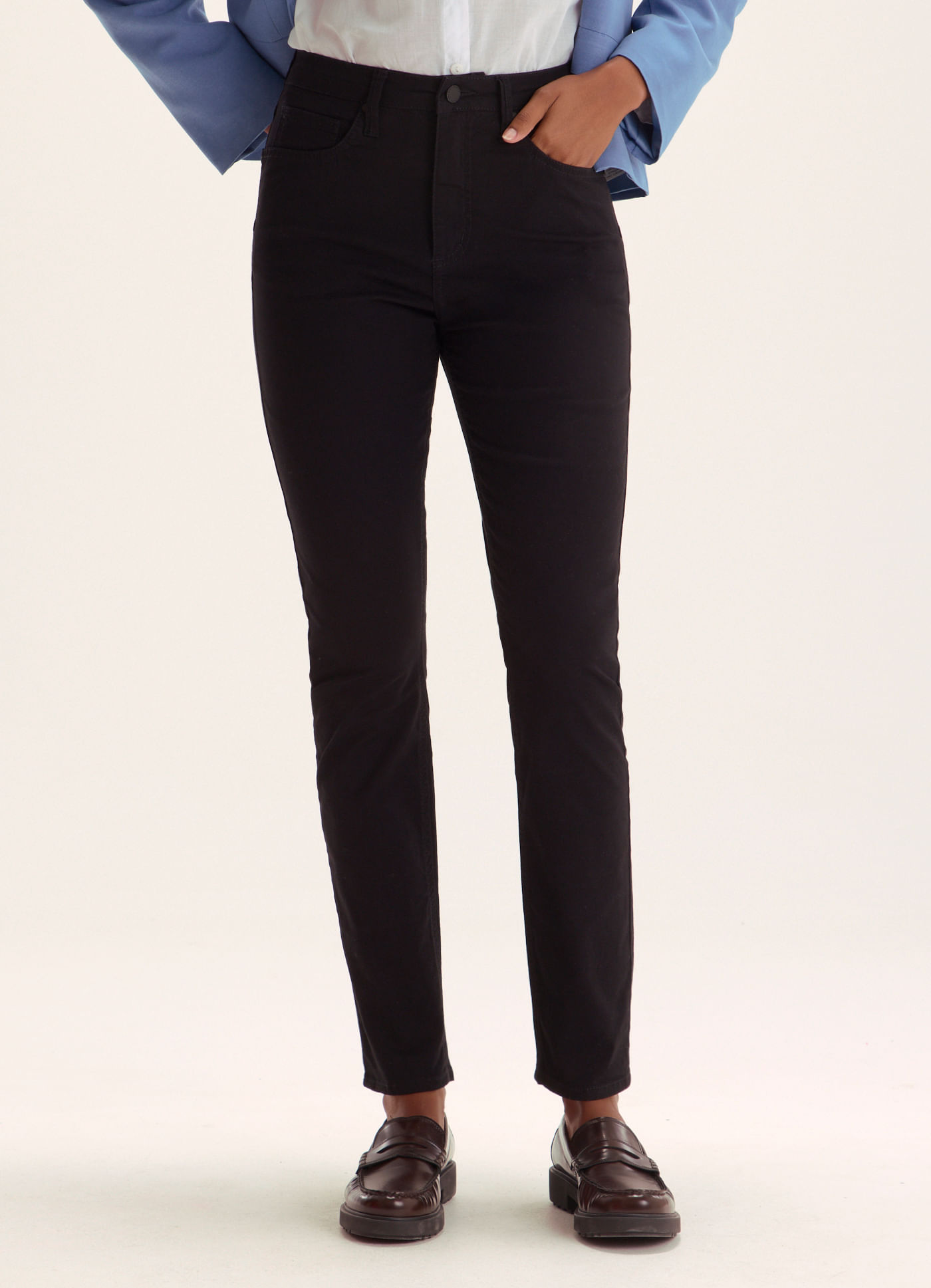 Calca sarja i skinny alf ultra comfort preto