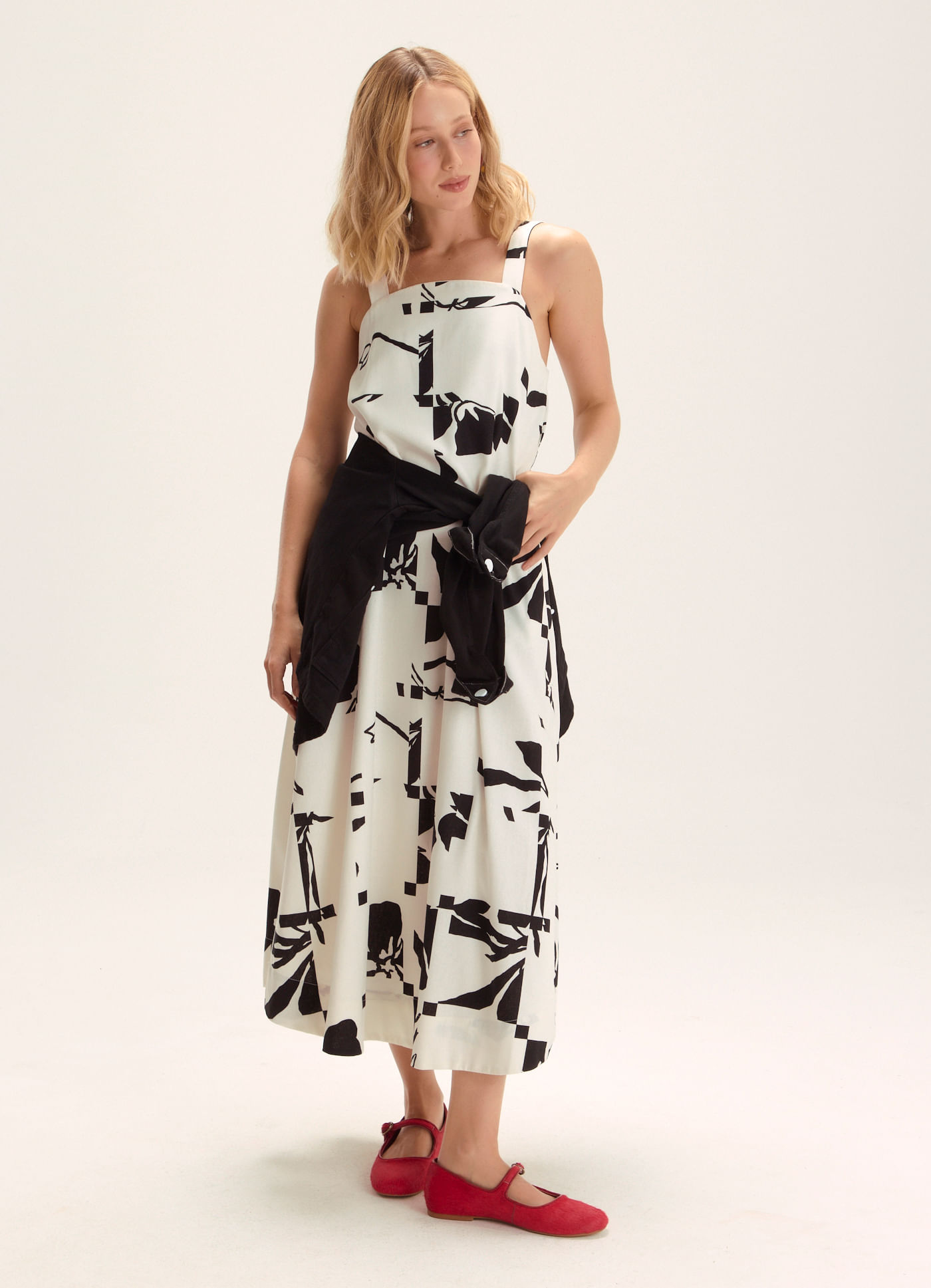 Vestido linho alca est lampejo