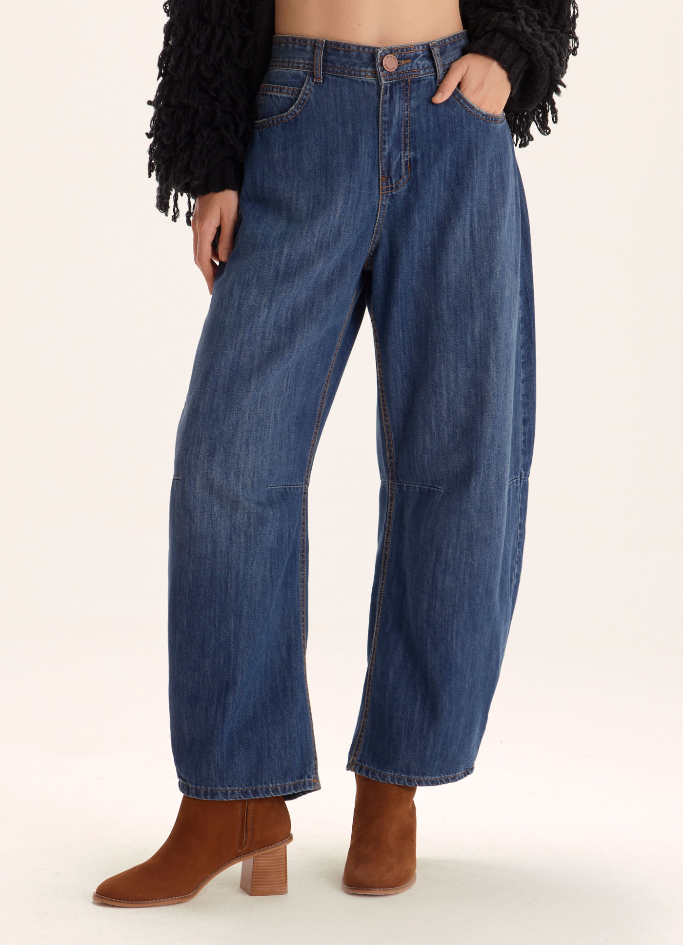 Calca jeans i maxi barrel jeans
