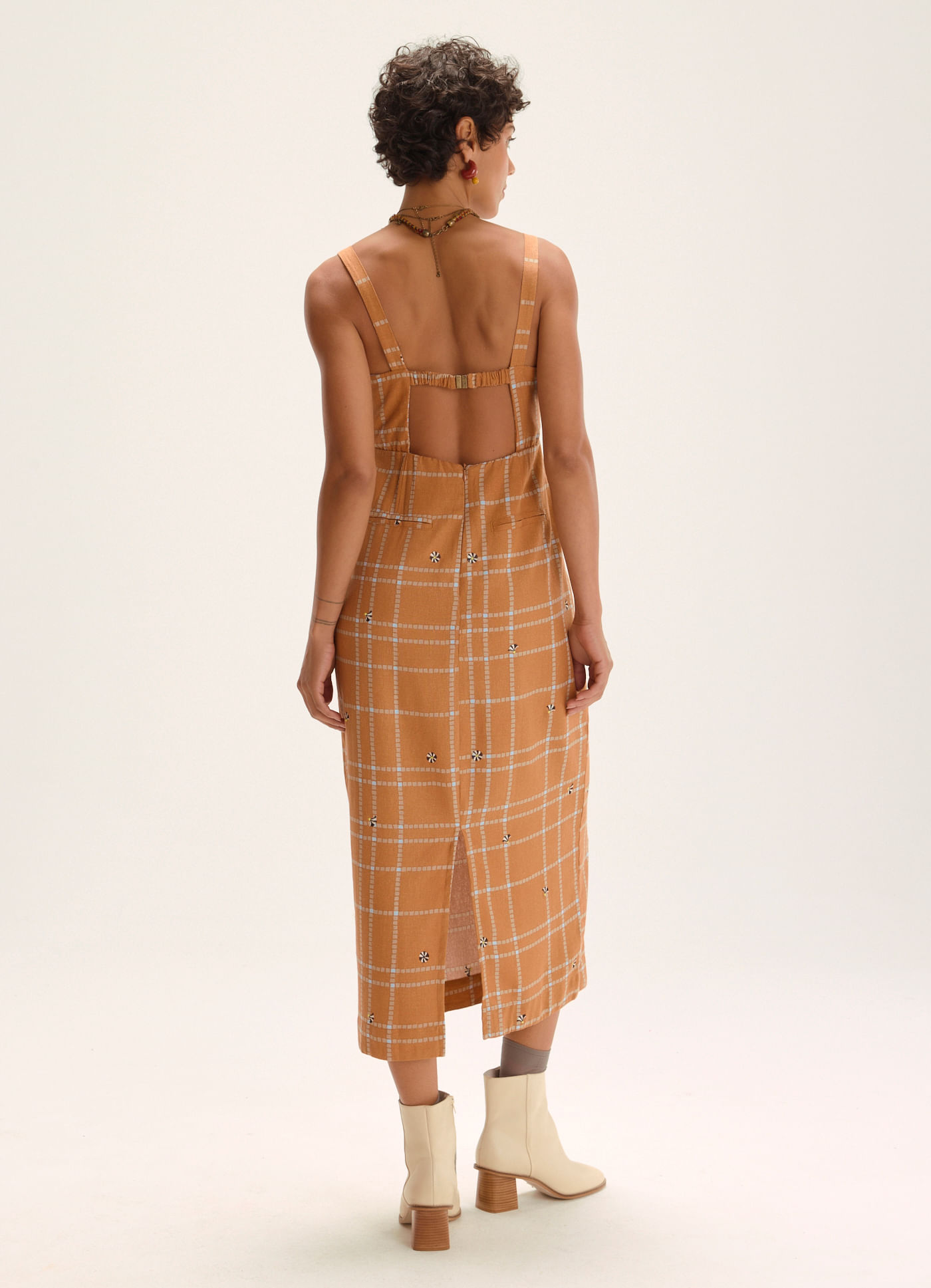 Vestido linho alca est rodopio