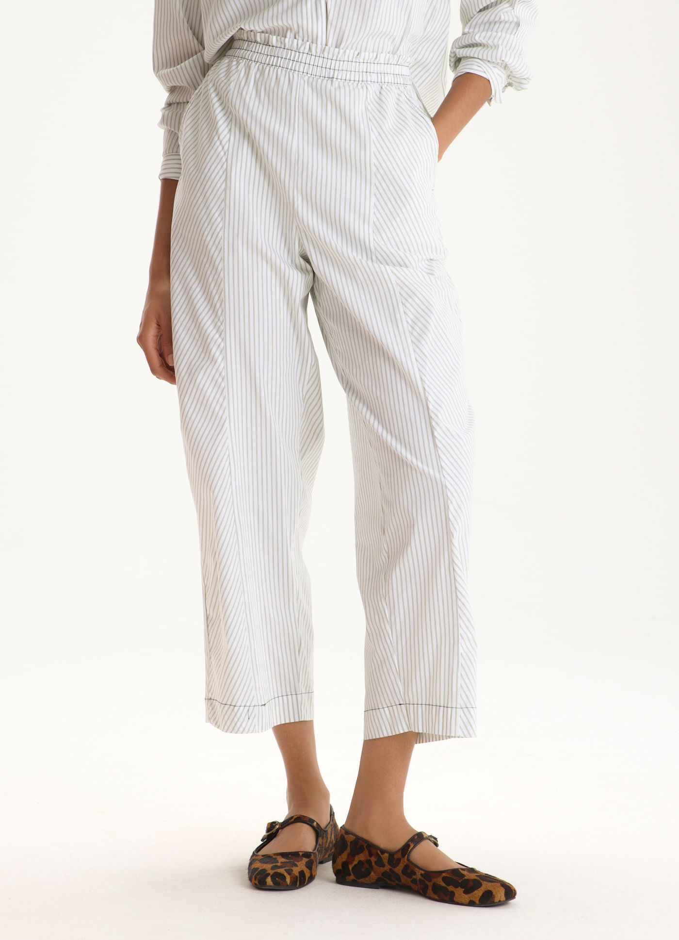 Calça algodão listra classic