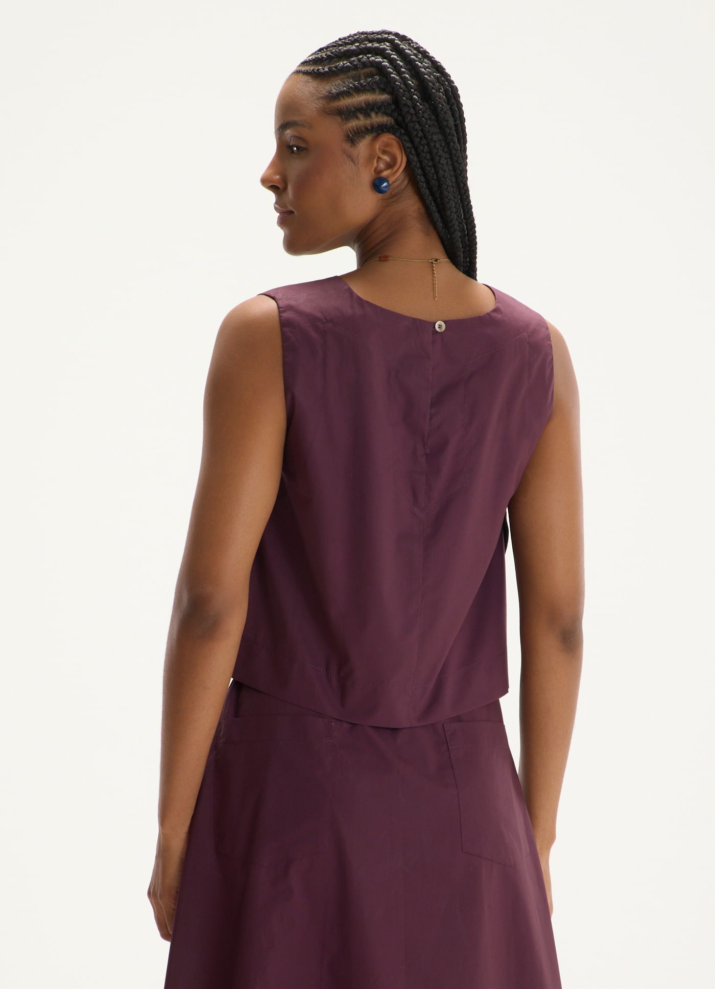 Blusa alg tricoline leve roxo