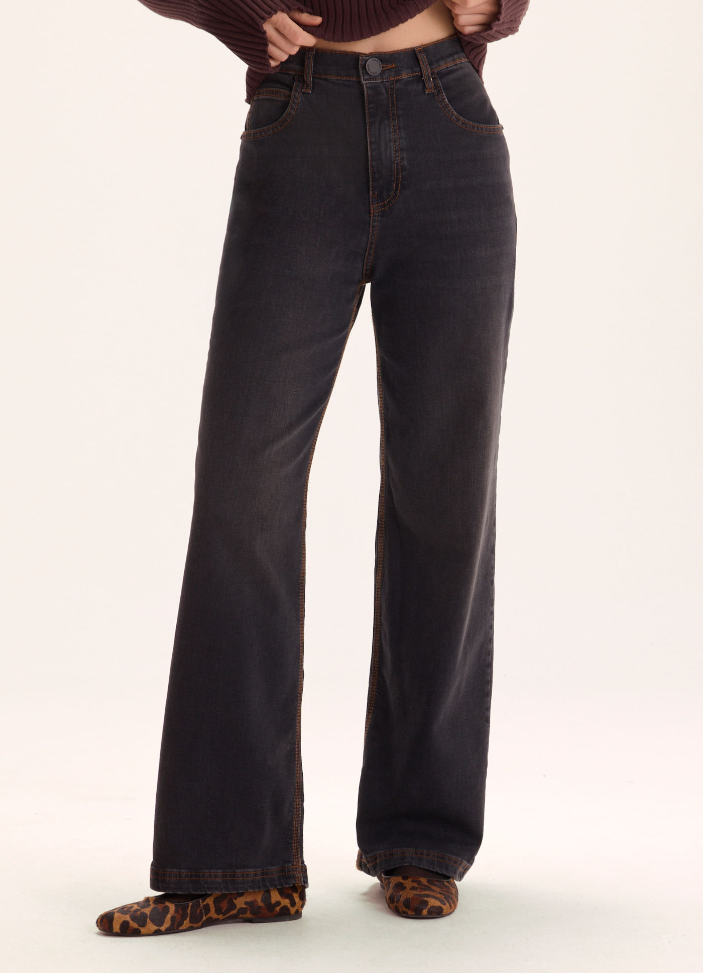 Calça reta classic black jeans