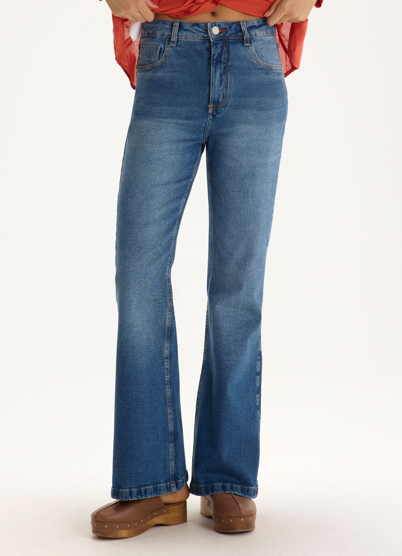 Calca jeans a flare comfy jeans