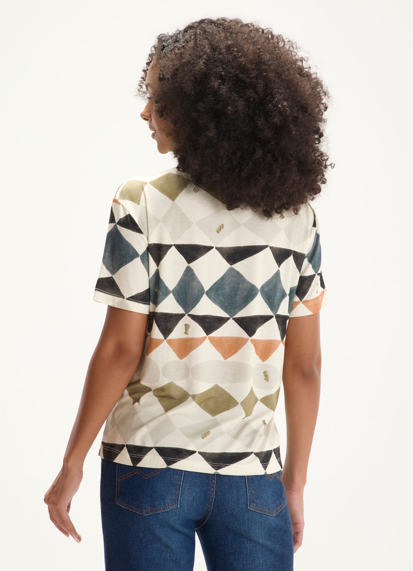 Blusa digital estampada xeque-mate