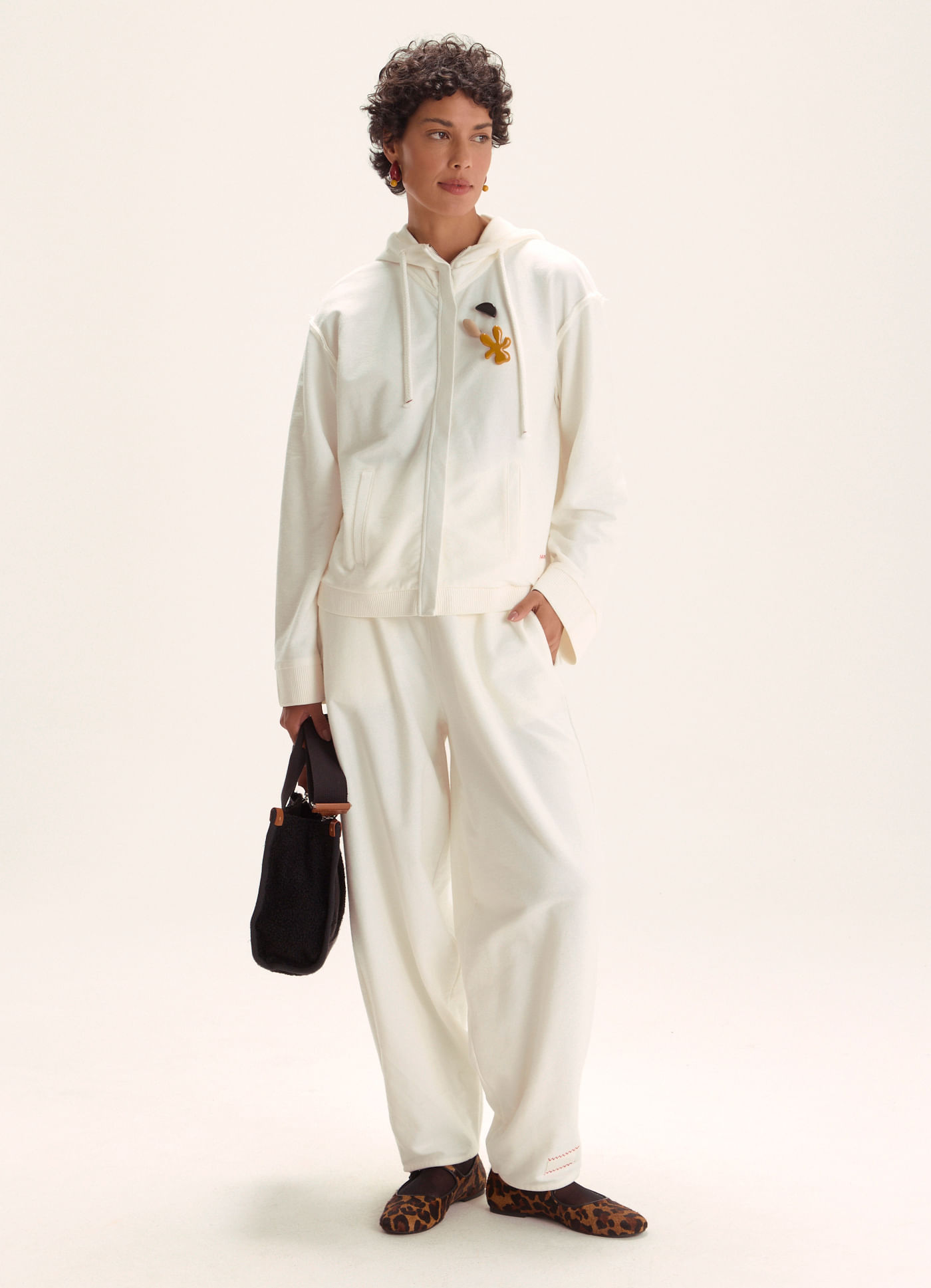 Calca ovinho moletom avesso off white