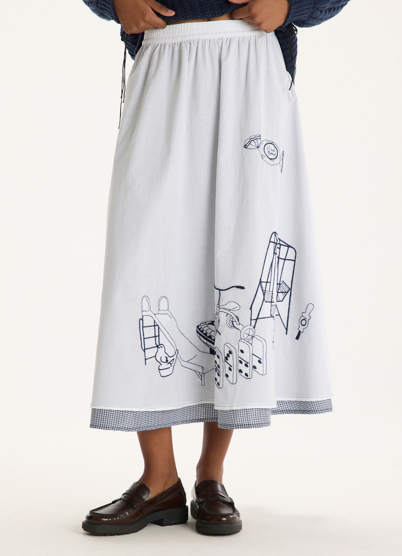 Saia voil bordado parque