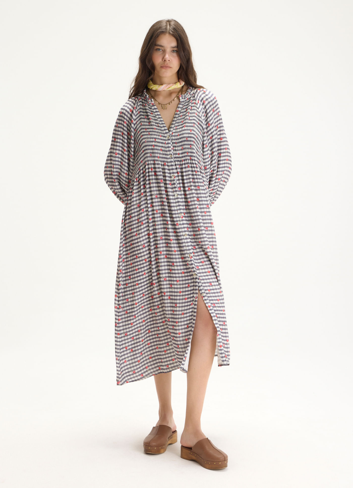 Vestido estampado cerejinhas
