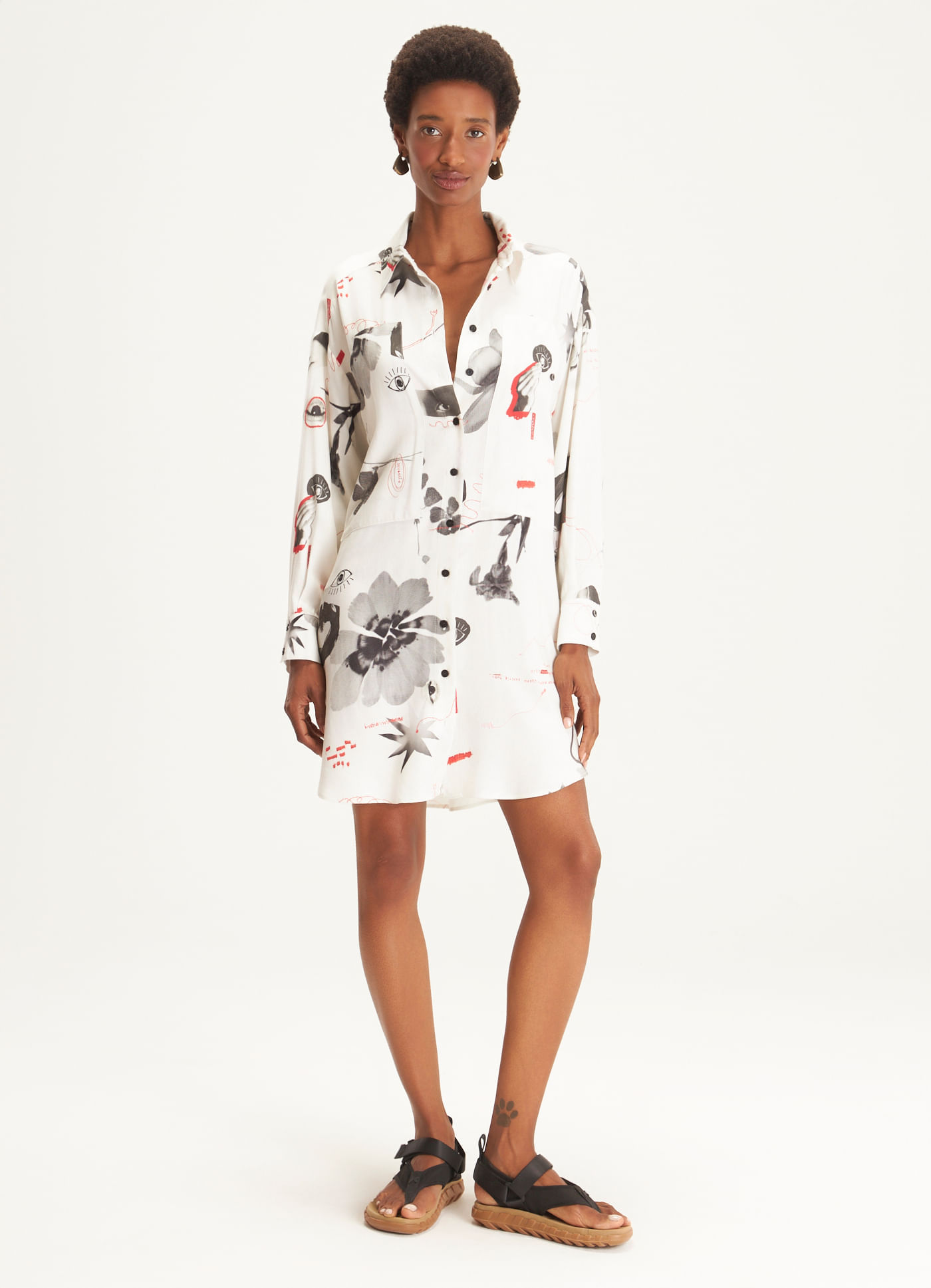 Vestido chemisier estamapado lucidez