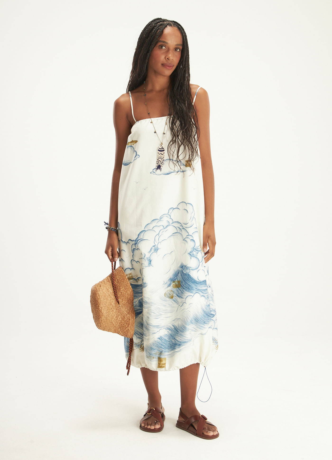 Vestido alcinha est mare alta