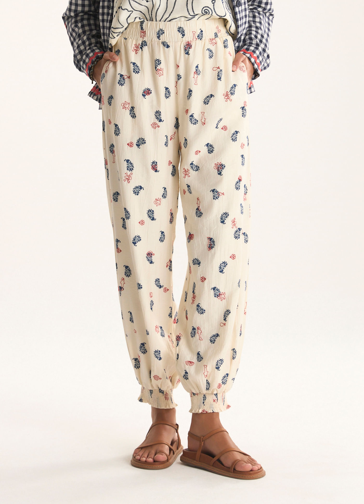 Calça estampada sailor