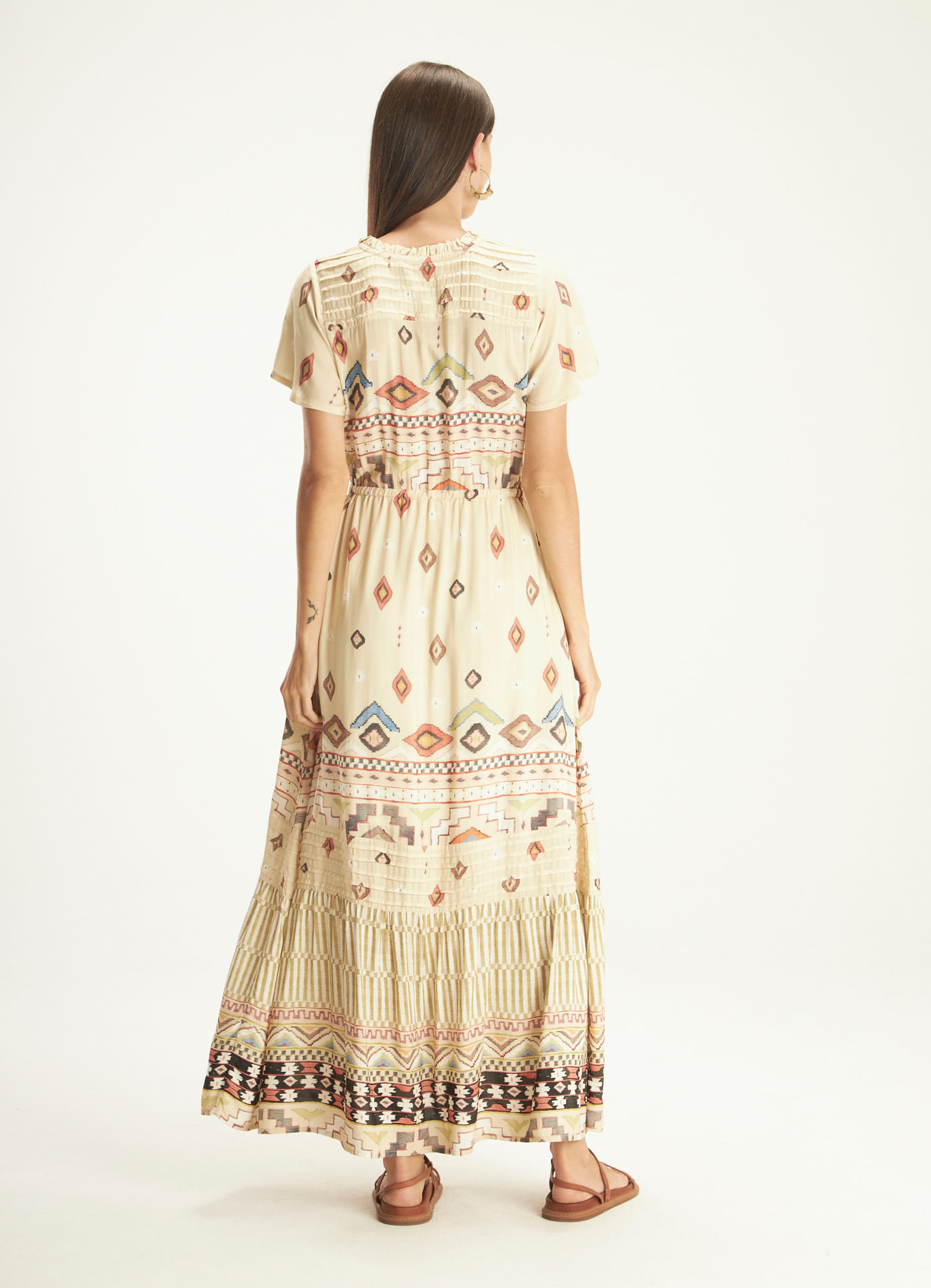 Vestido estampado marina