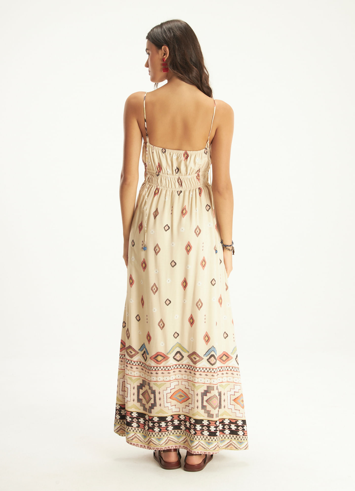 Vestido alcinha estampado marina