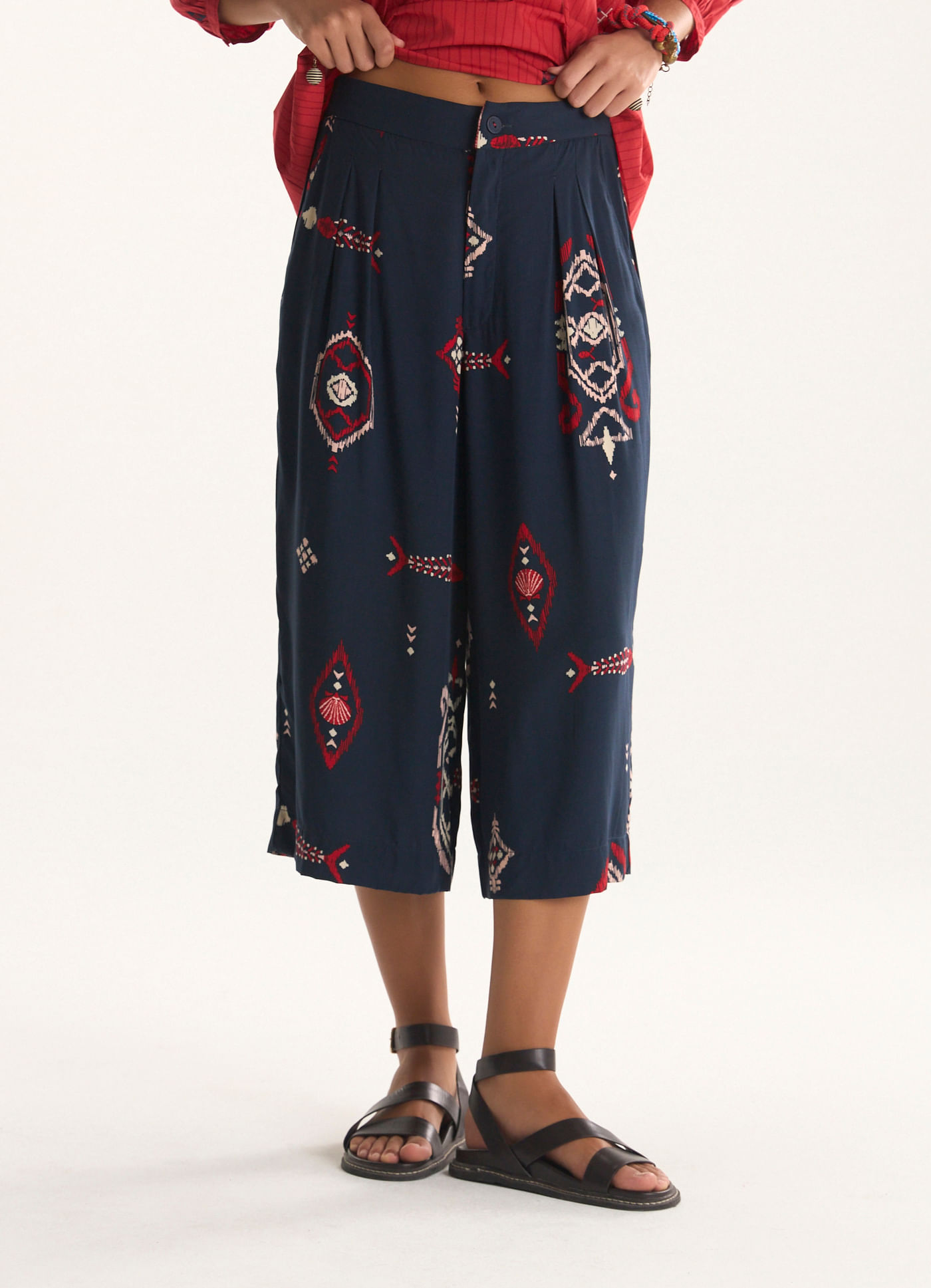 Calça estampada shabby lab