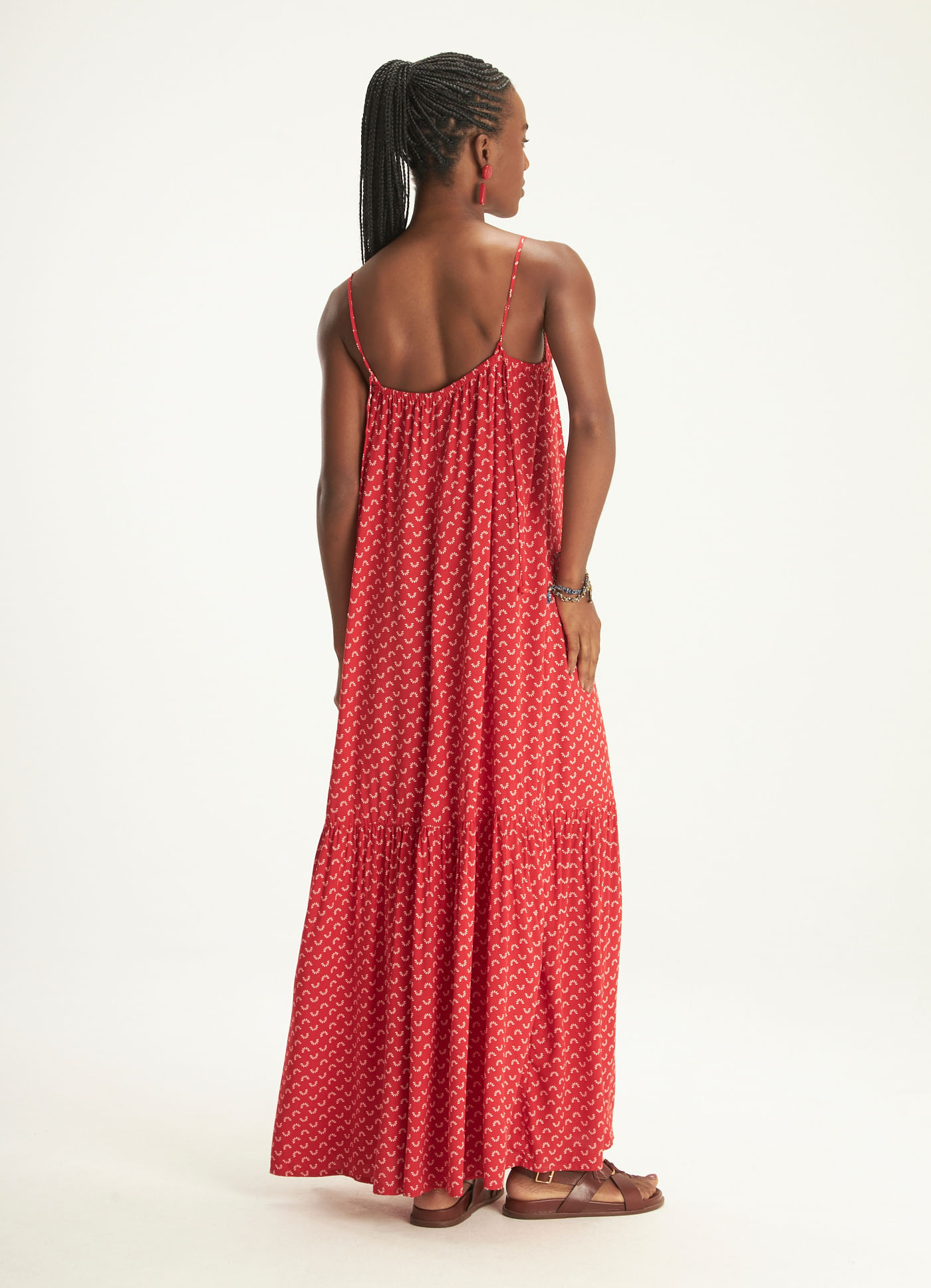 Vestido alcinha estampado lagostim