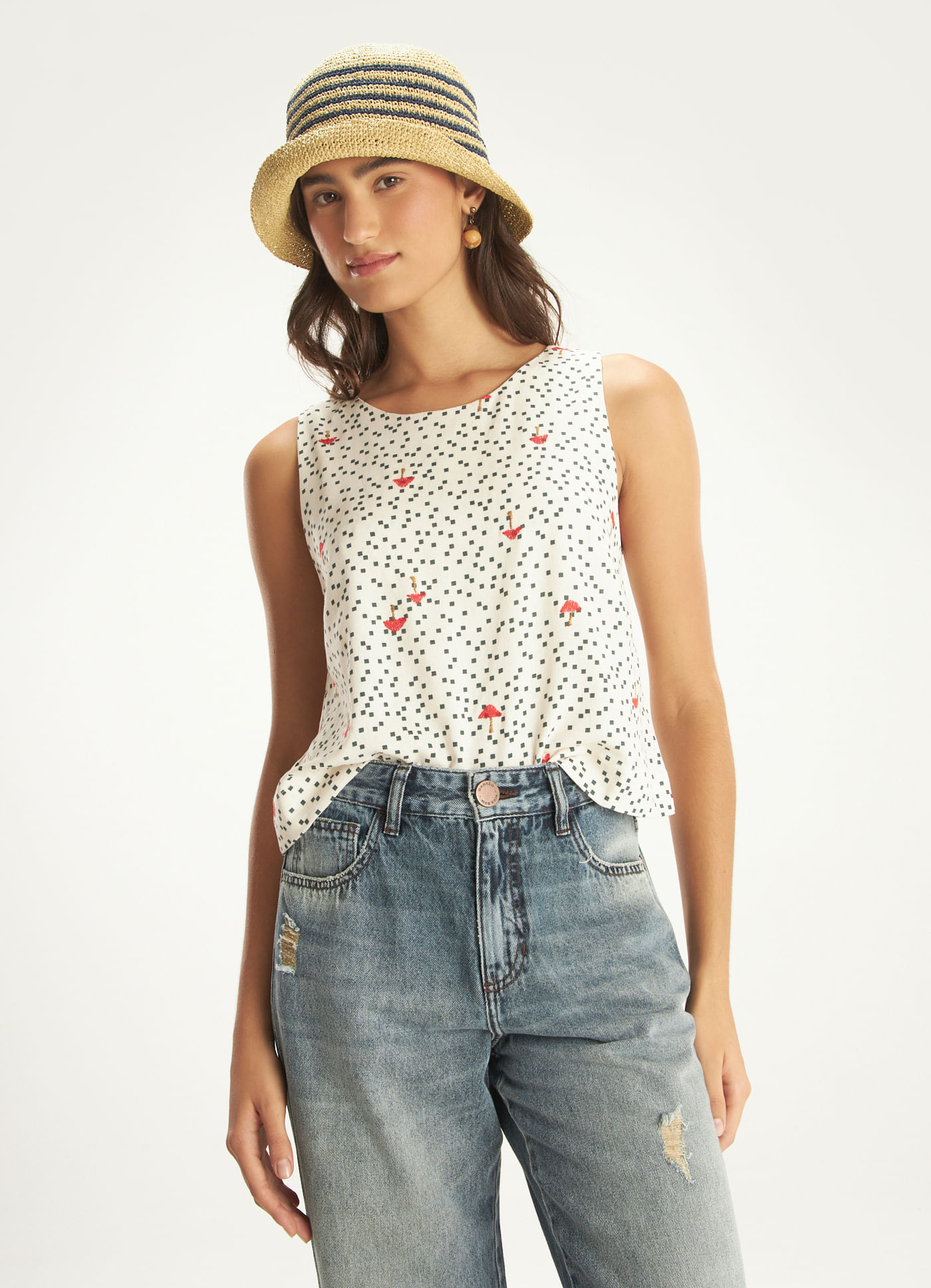 Blusa estampada amanita