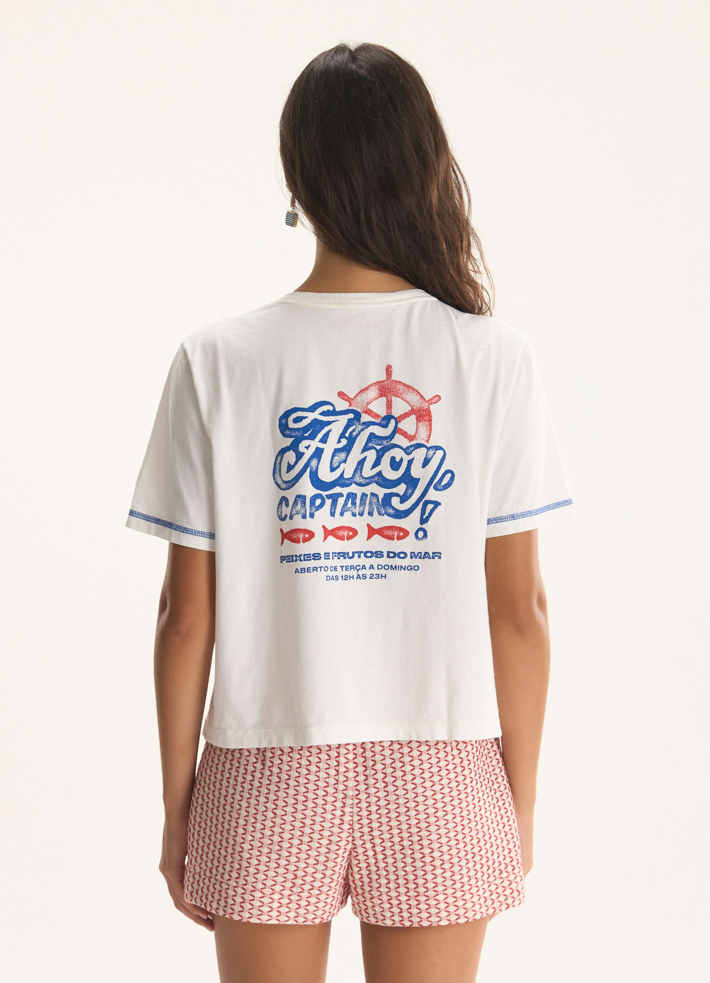 T-shirt box ahoy branco