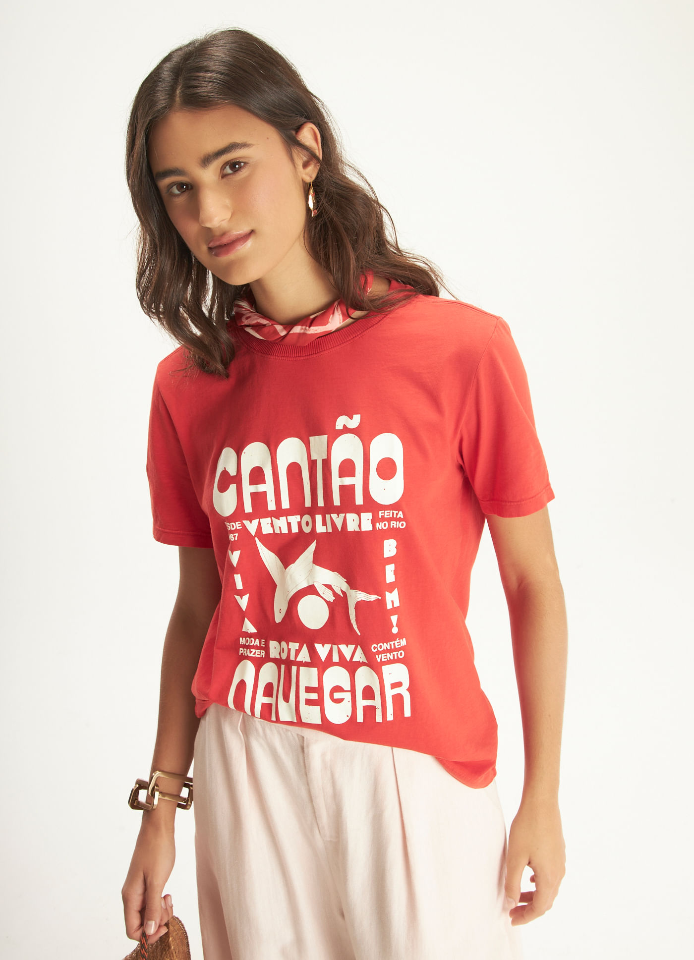 T-shirt classic rota viva vermelho