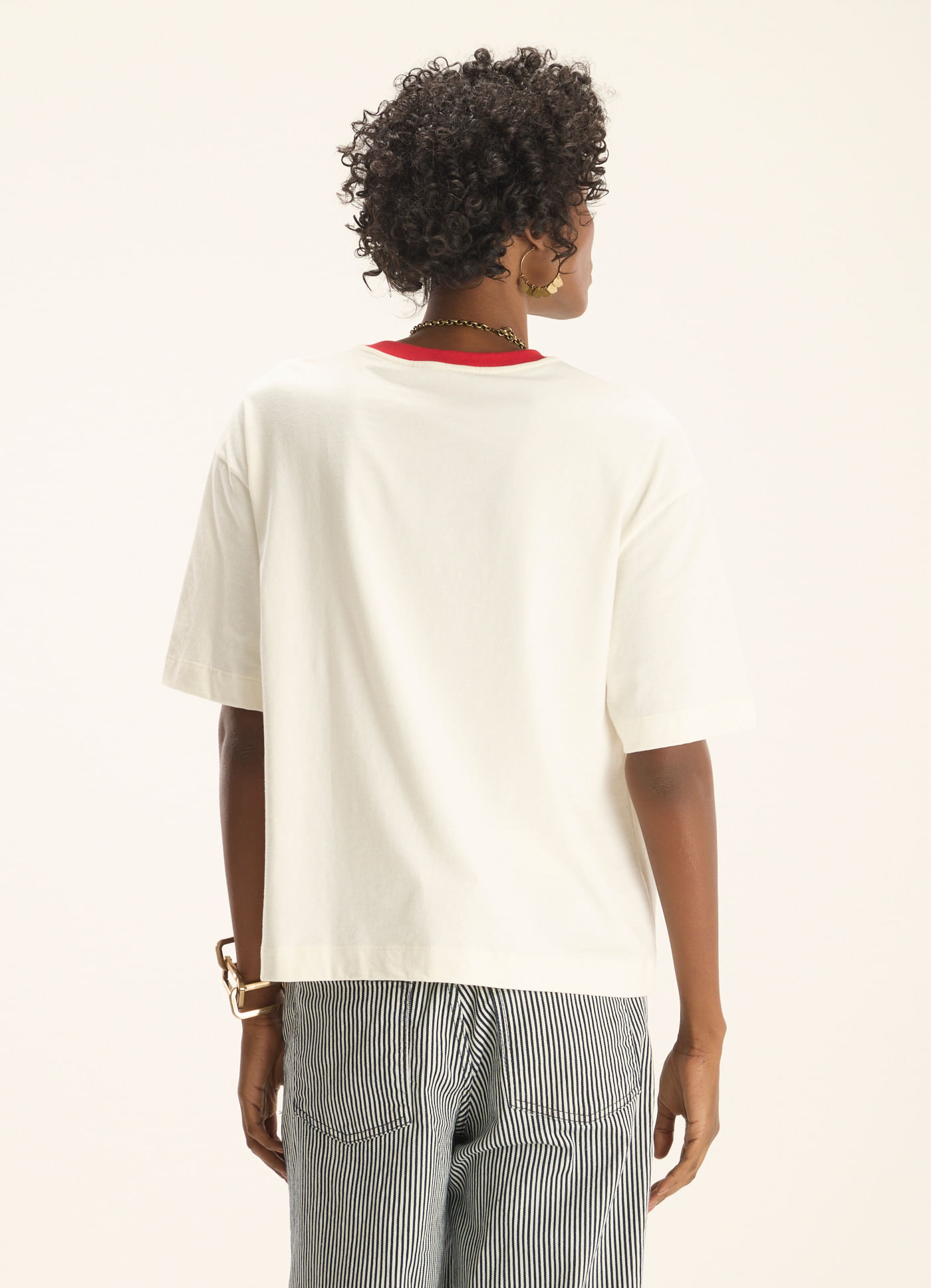 T-shirt maxi carioca off white