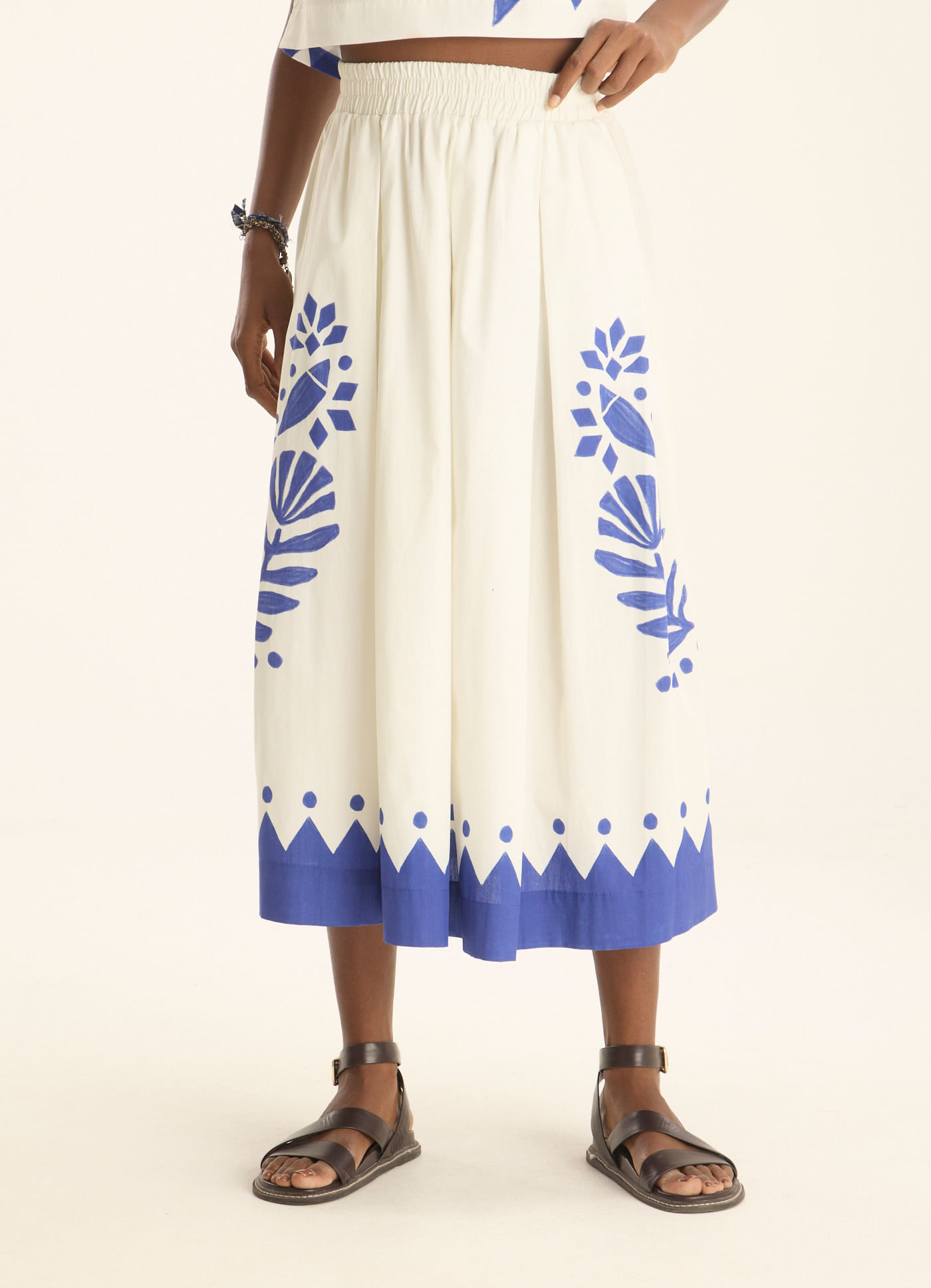 Saia estampada além mar