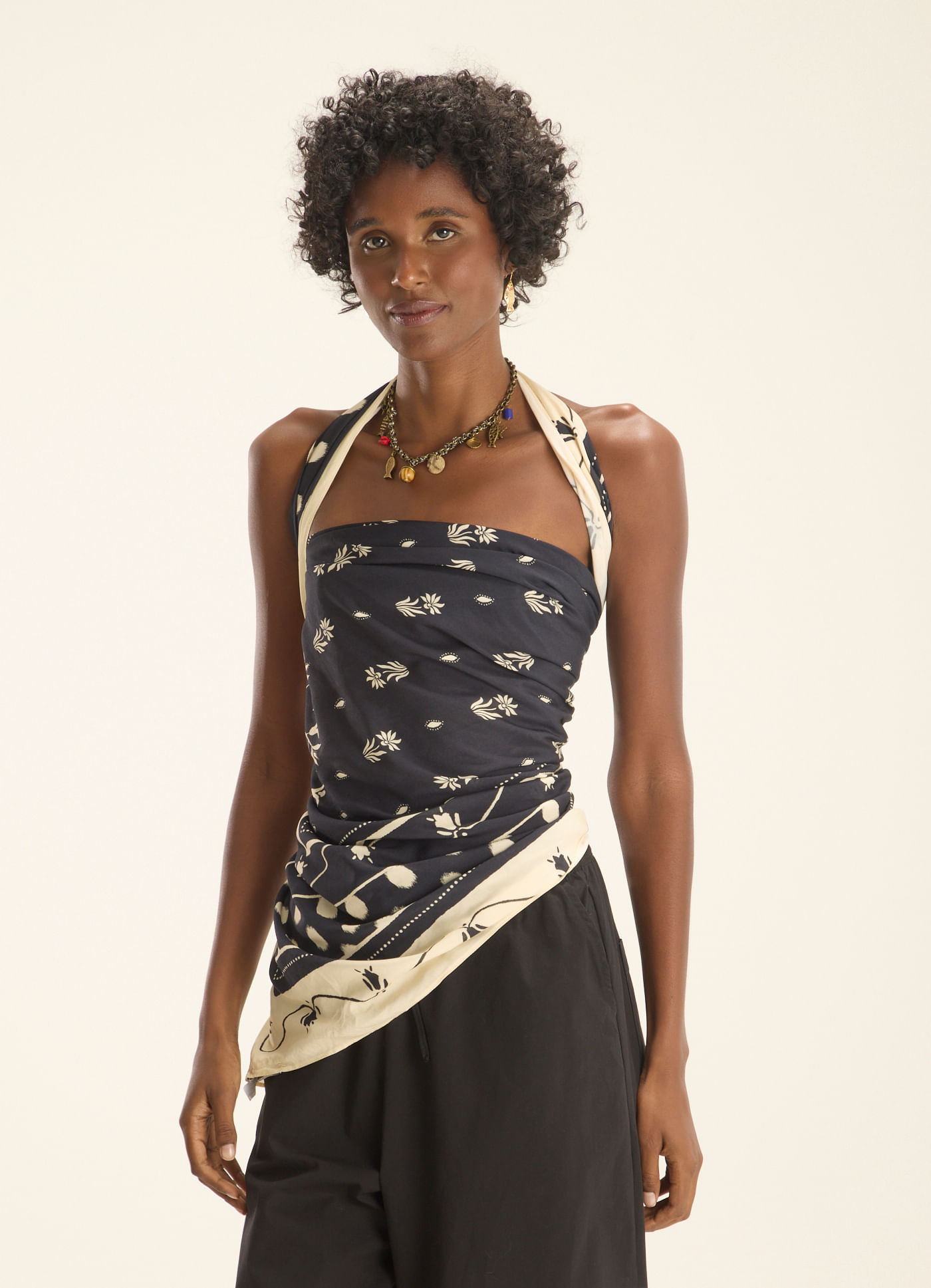 Maxi lenço estampado laguna