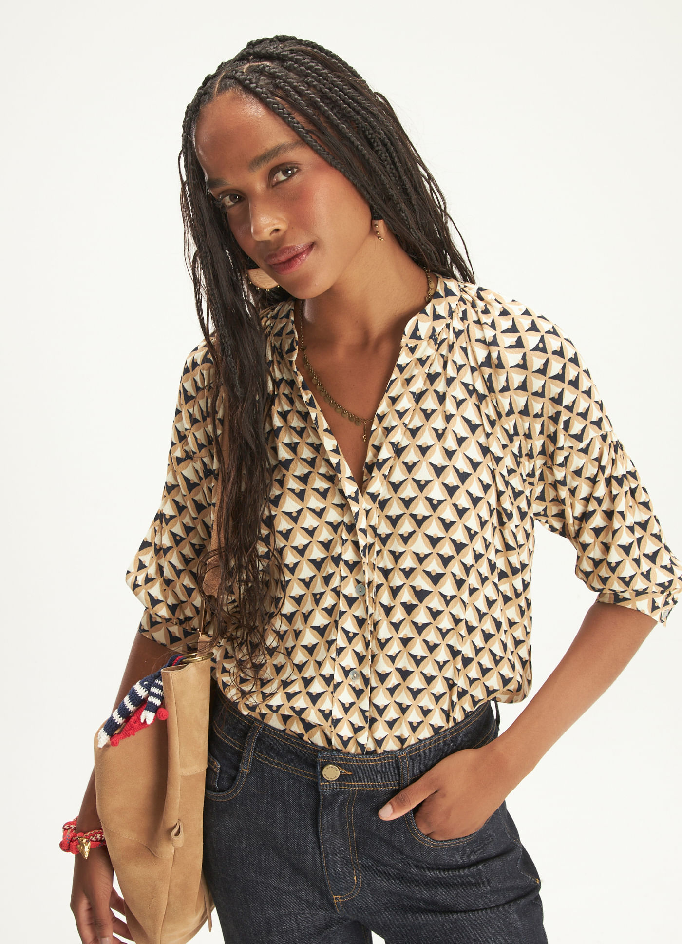 Camisa estampada escama