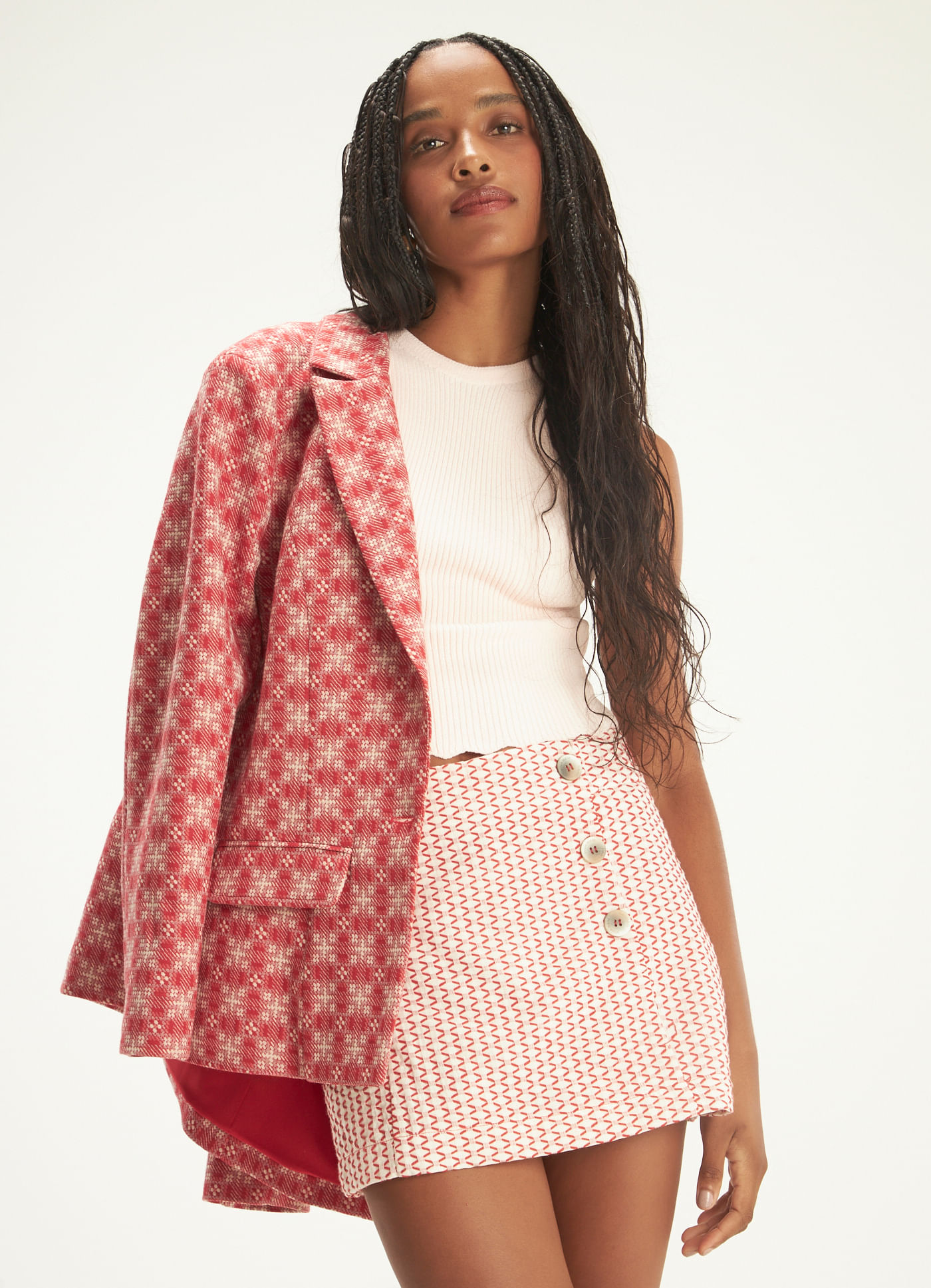 Blusa tricot meandros rosa