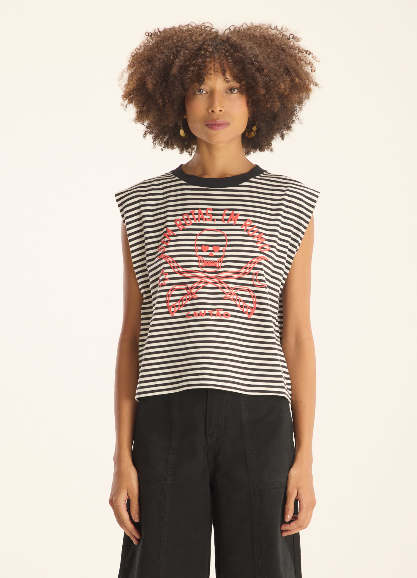 T-shirt listras sem rota