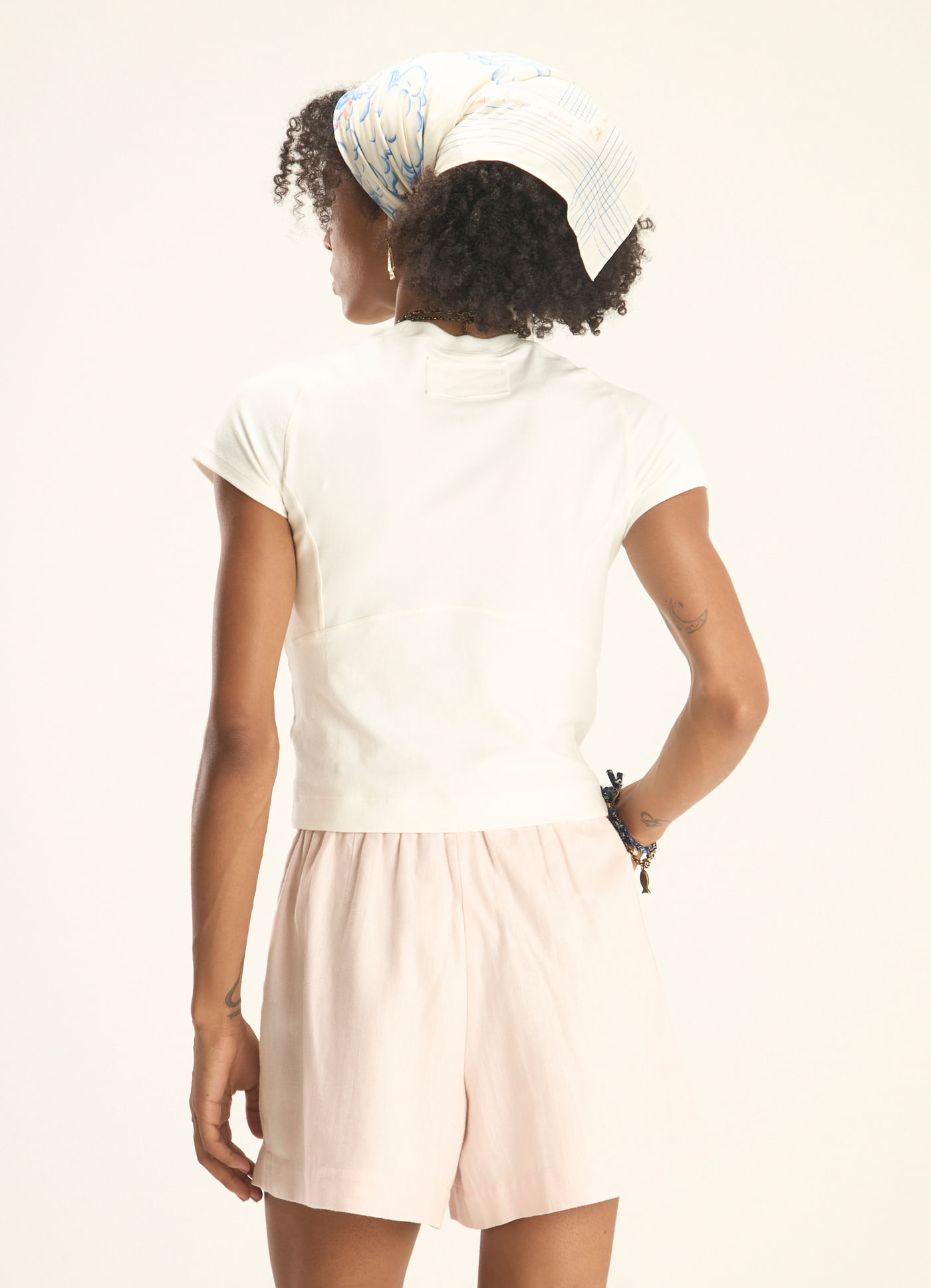 Blusa cotton recortes off white