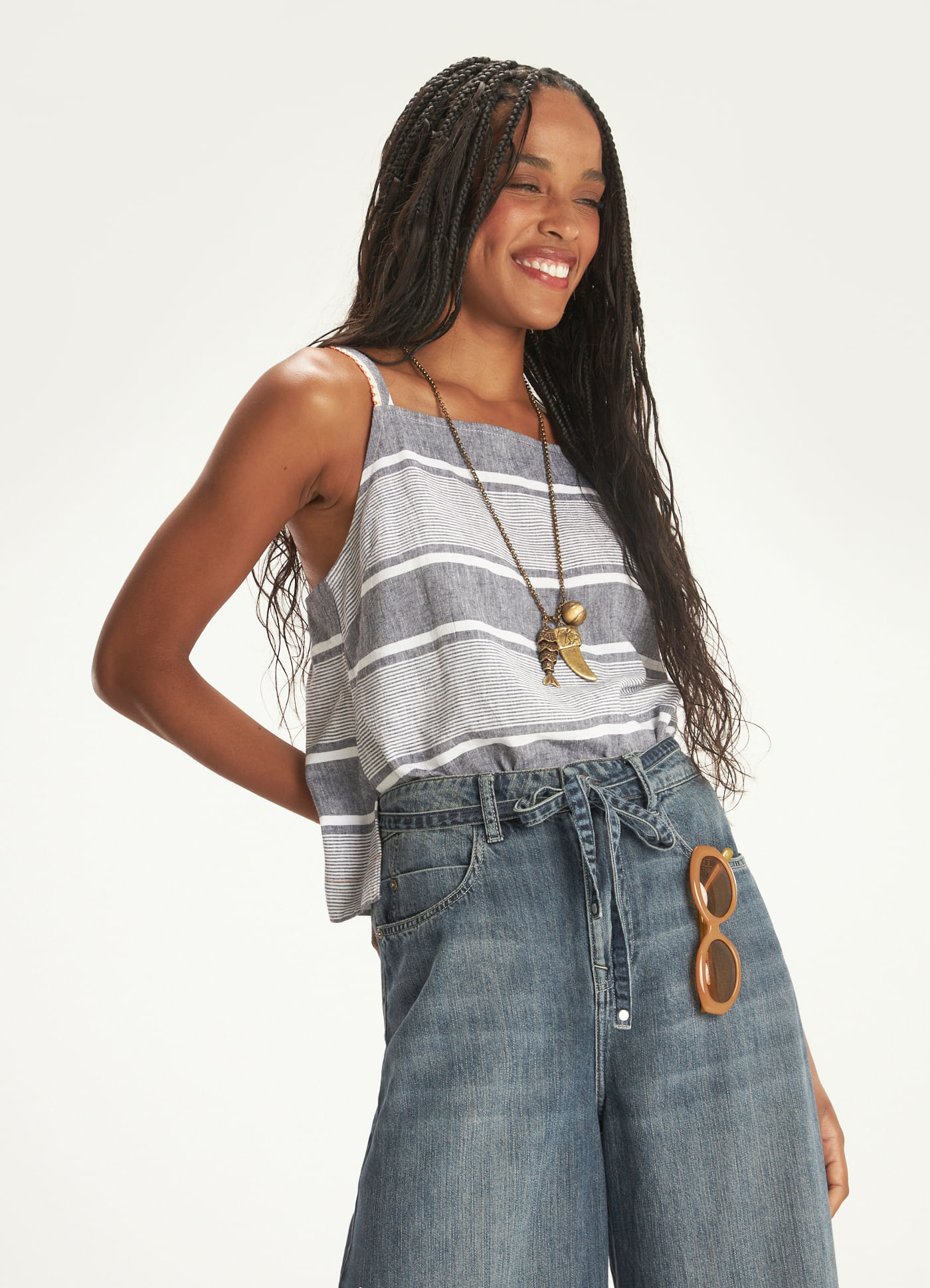 Blusa listra delave