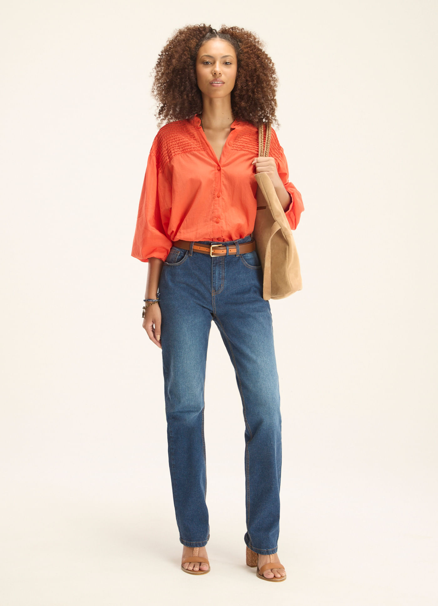 Calça reta fit cantão 1967 jeans