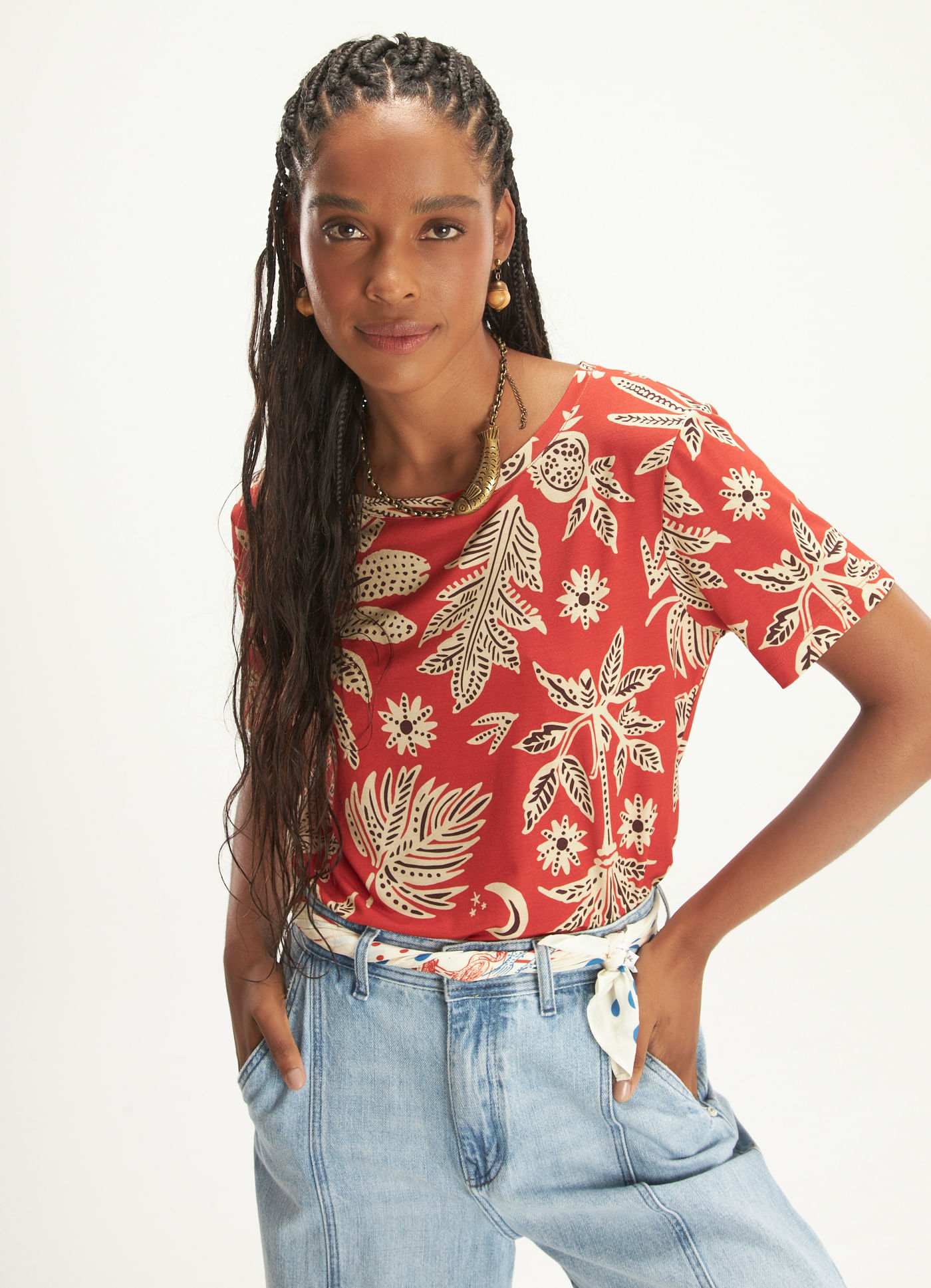 Blusa digital estampada indi