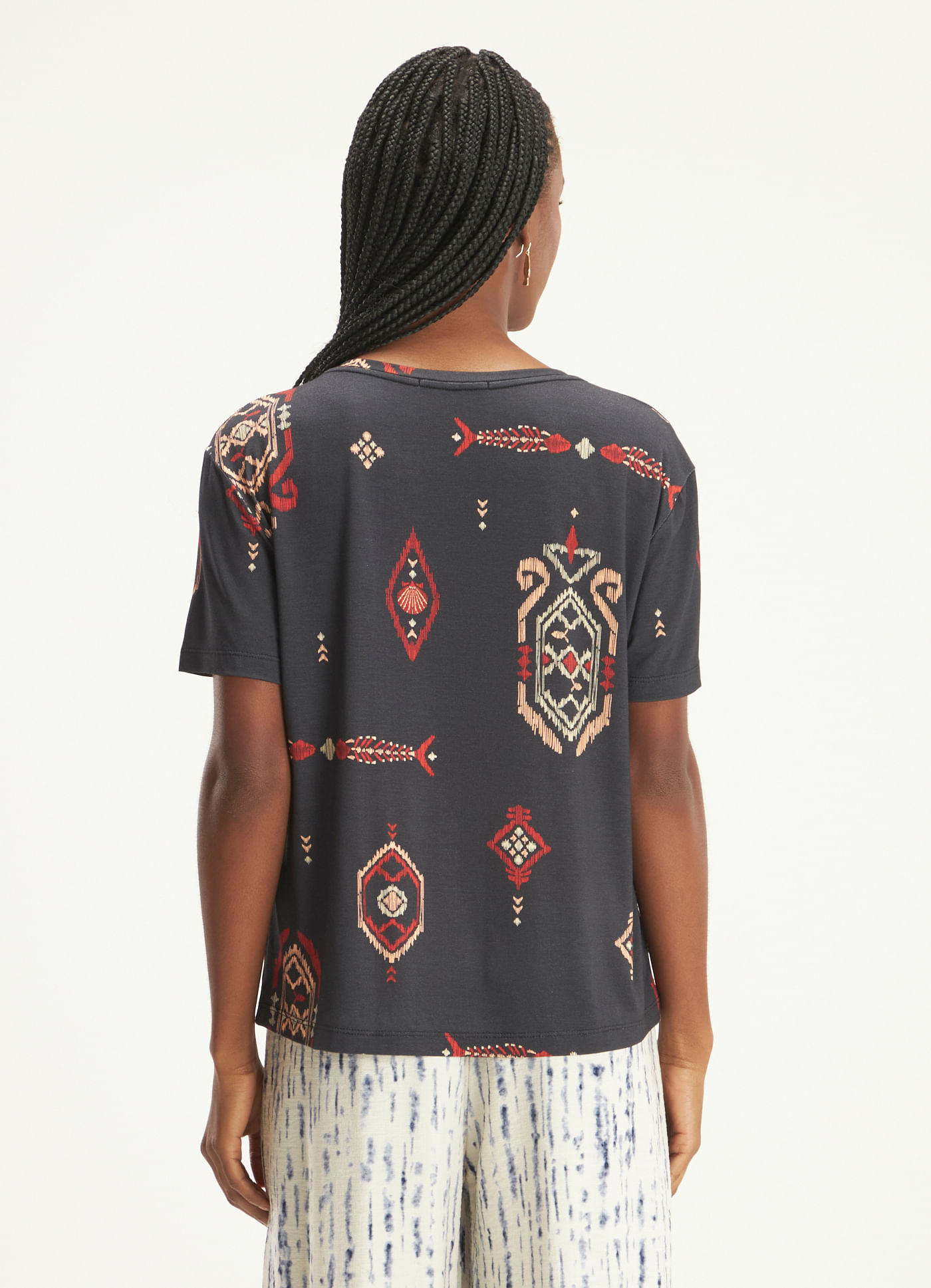 Blusa digital estampada shabby
