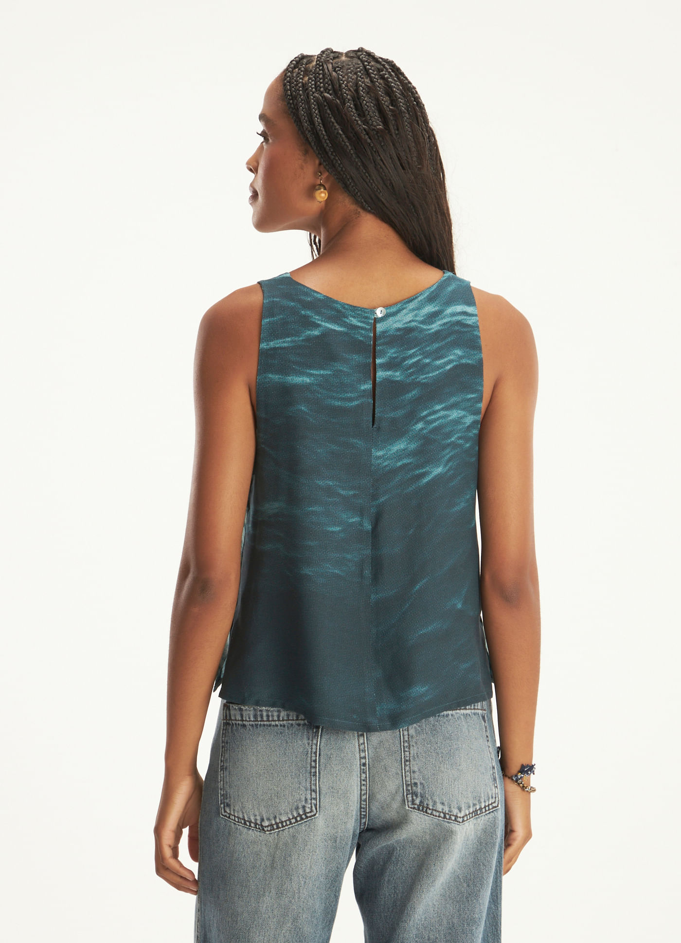 Blusa estampada correnteza