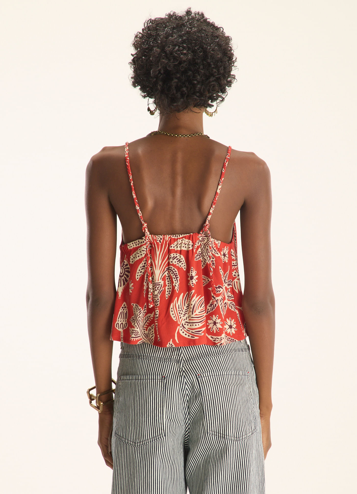 Blusa alça estampada indi
