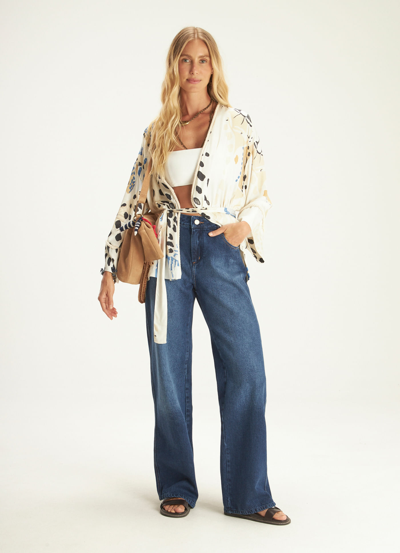 Calça super reta jeans
