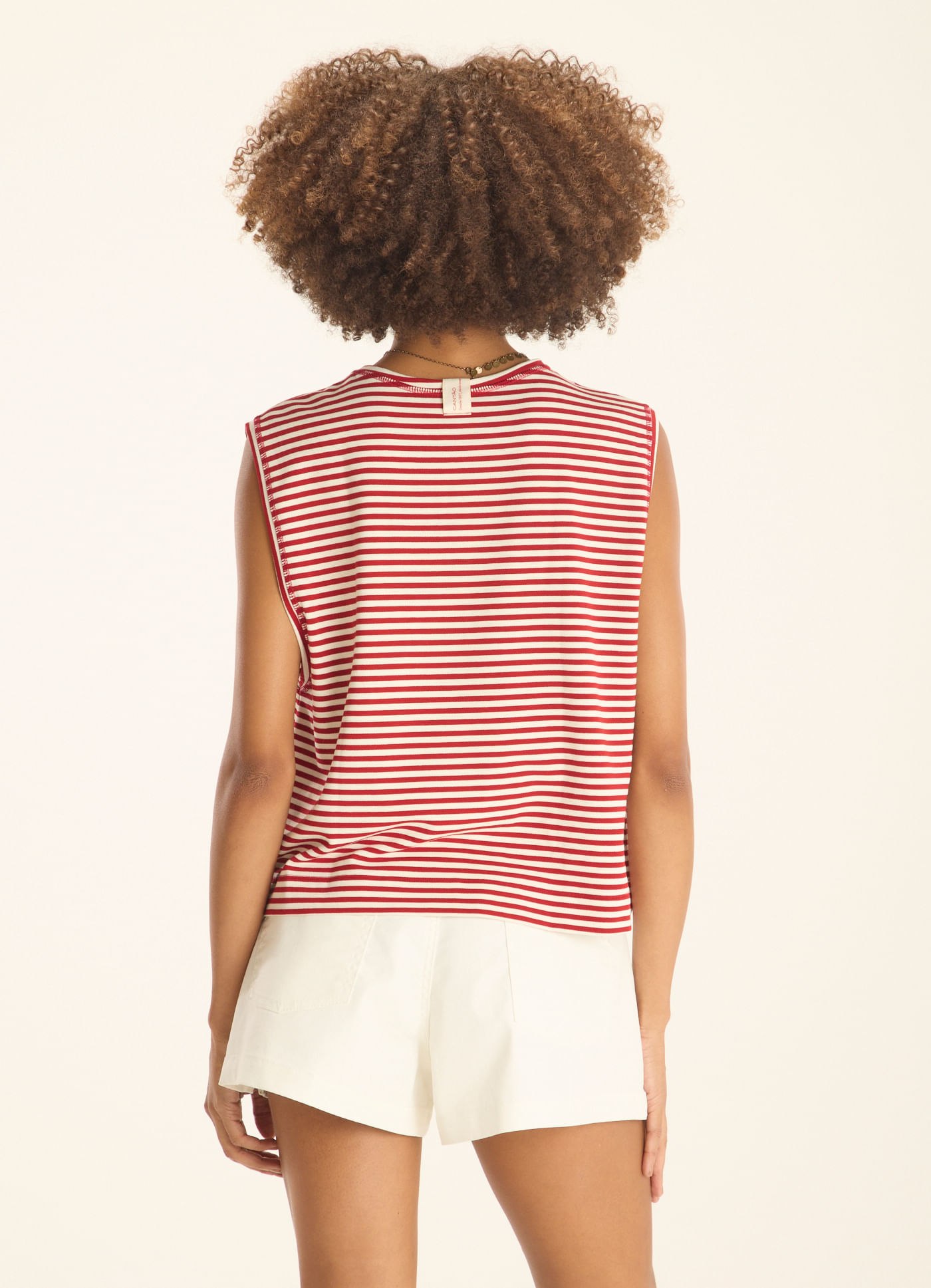 Blusa muscle tee listras navy