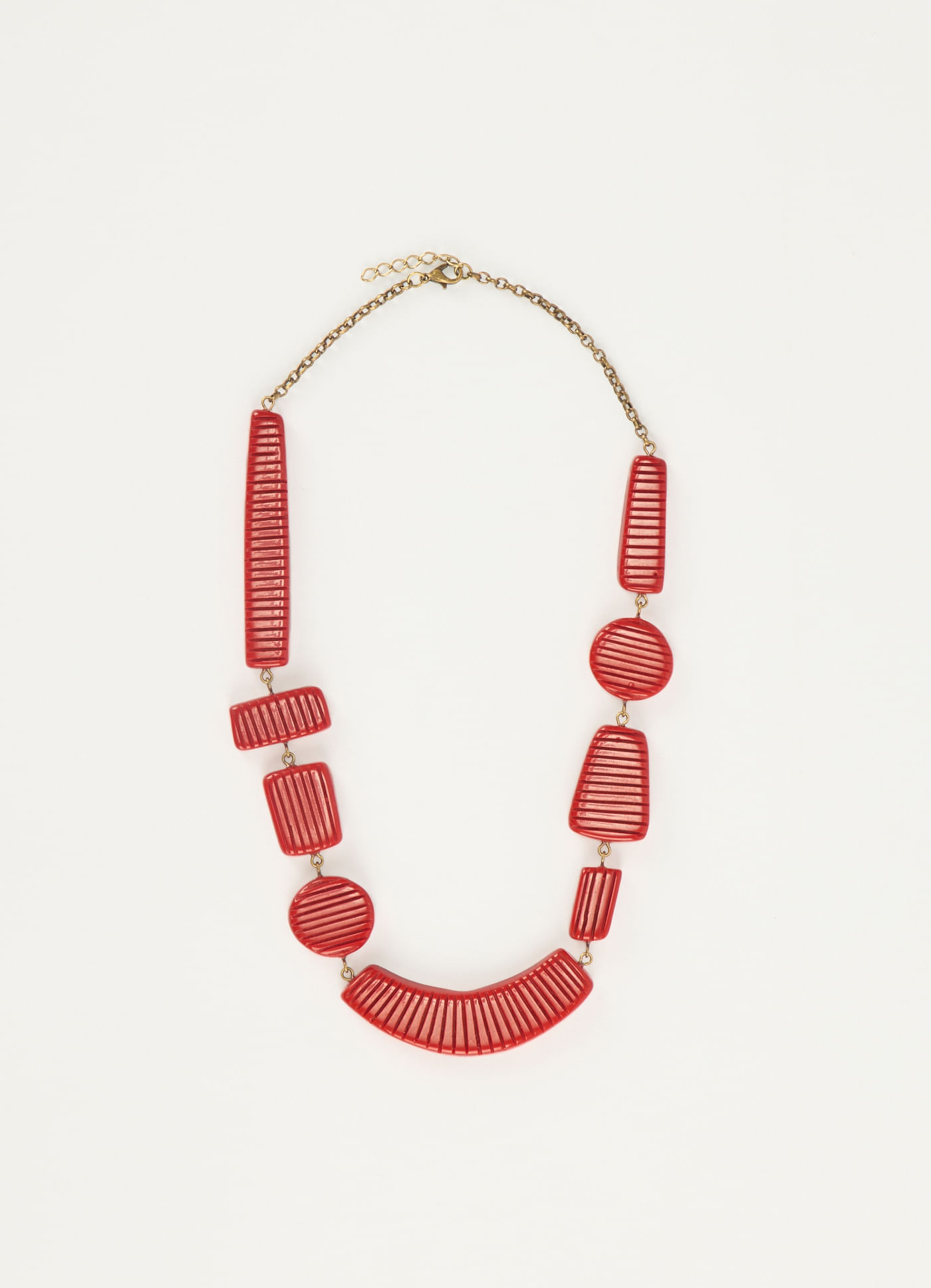 Colar resina navy vermelho